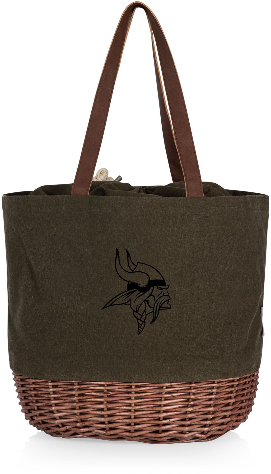 Picnic Time Minnesota Vikings Coronado Canvas and Willow Basket Tote product image
