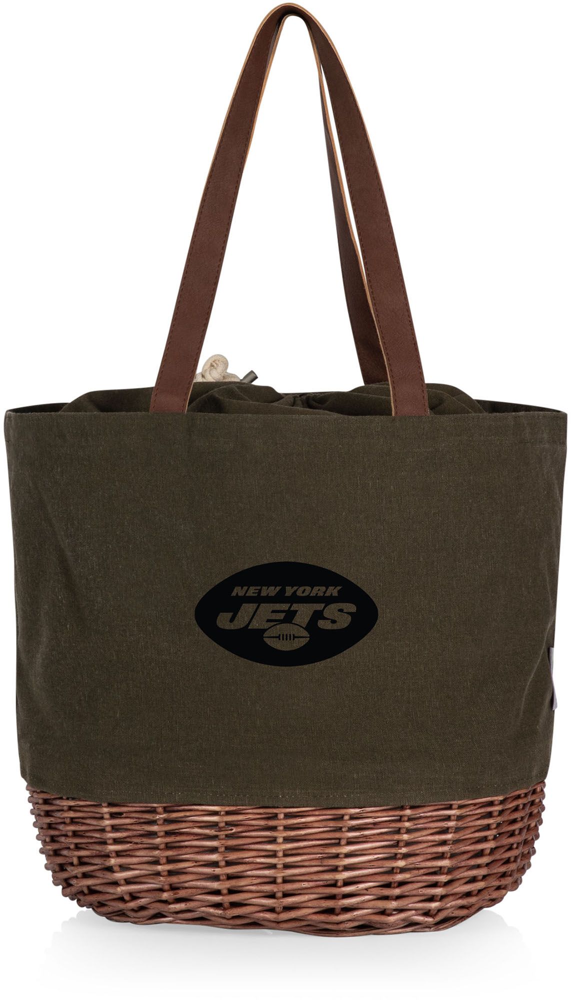 Picnic Time New York Jets Coronado Canvas and Willow Basket Tote product image