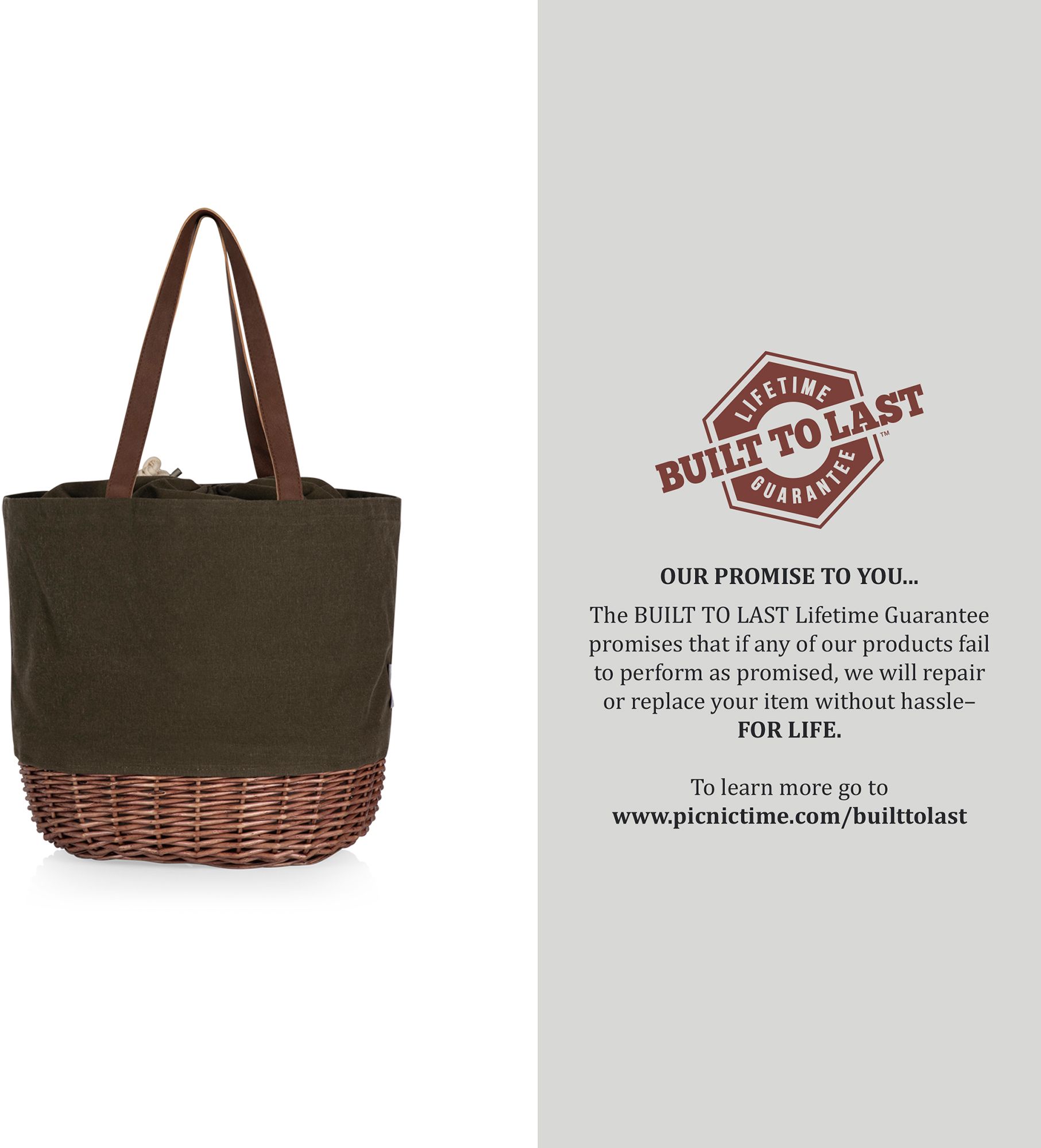 Picnic Time San Francisco 49ers Coronado Canvas and Willow Basket Tote product image