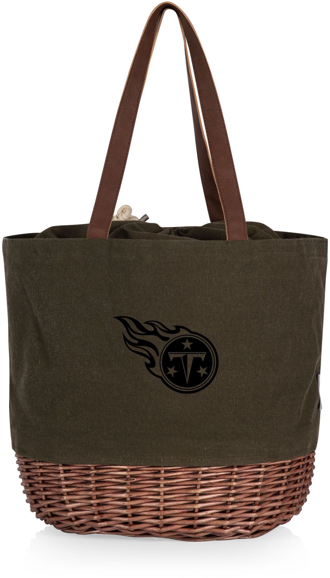 Picnic Time Tennessee Titans Coronado Canvas and Willow Basket Tote