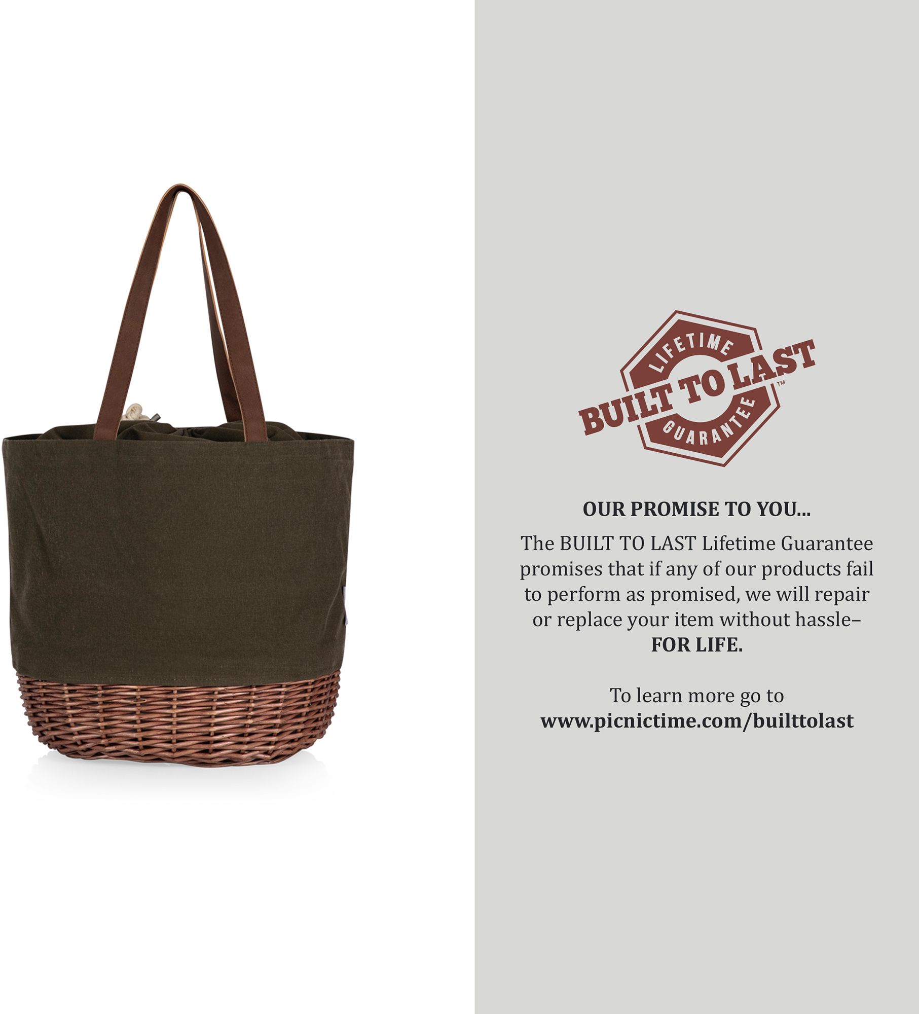 Picnic Time Tennessee Titans Coronado Canvas and Willow Basket Tote