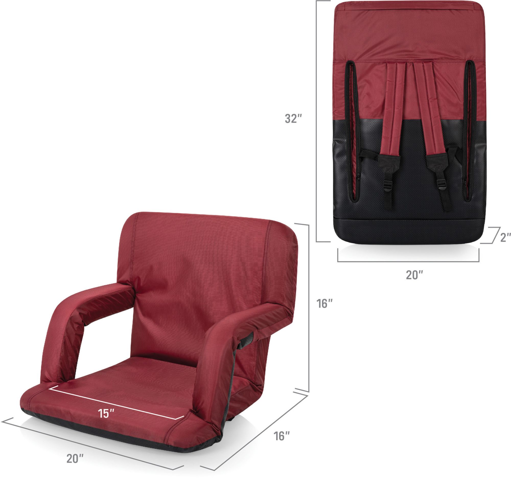 Picnic Time Washington Commanders Burgundy Reclining Stadium Seat product image