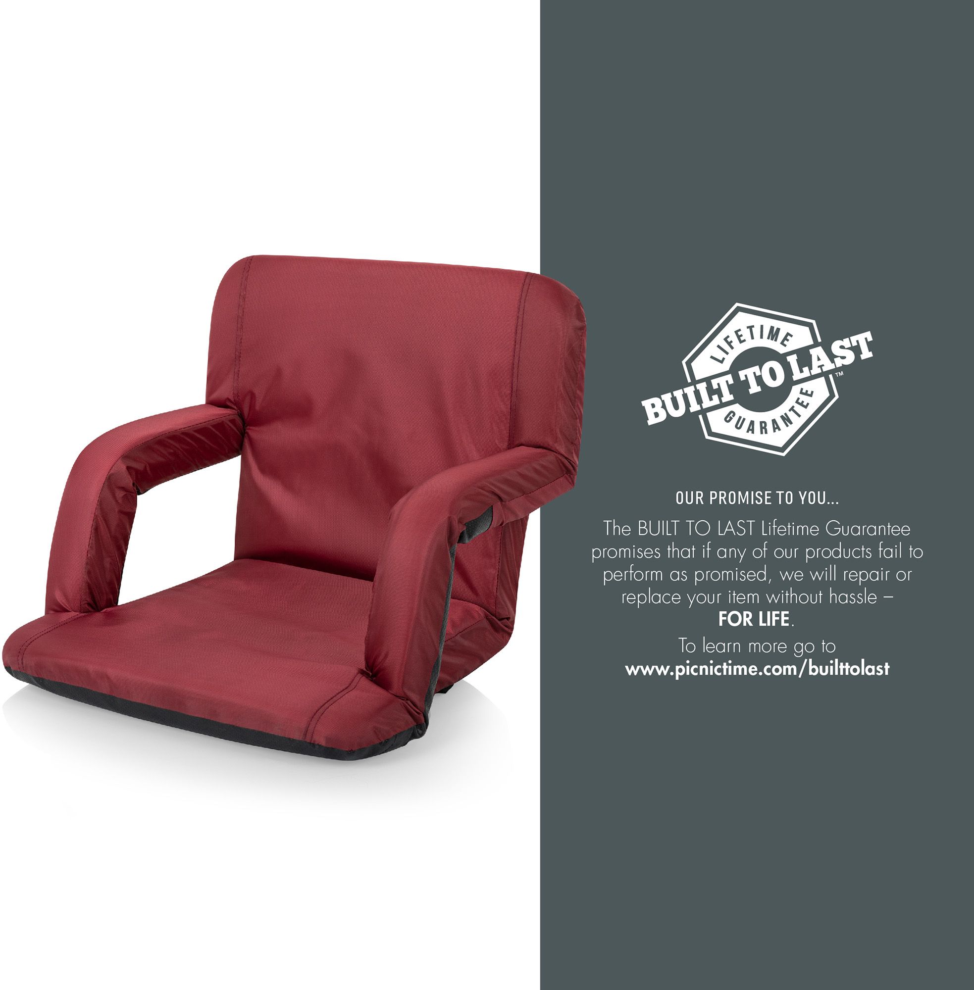 Picnic Time Washington Commanders Burgundy Reclining Stadium Seat product image