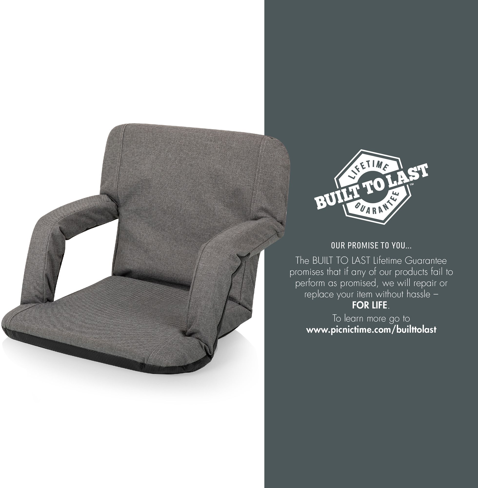 Picnic Time Washington Commanders Gray Reclining Stadium Seat product image