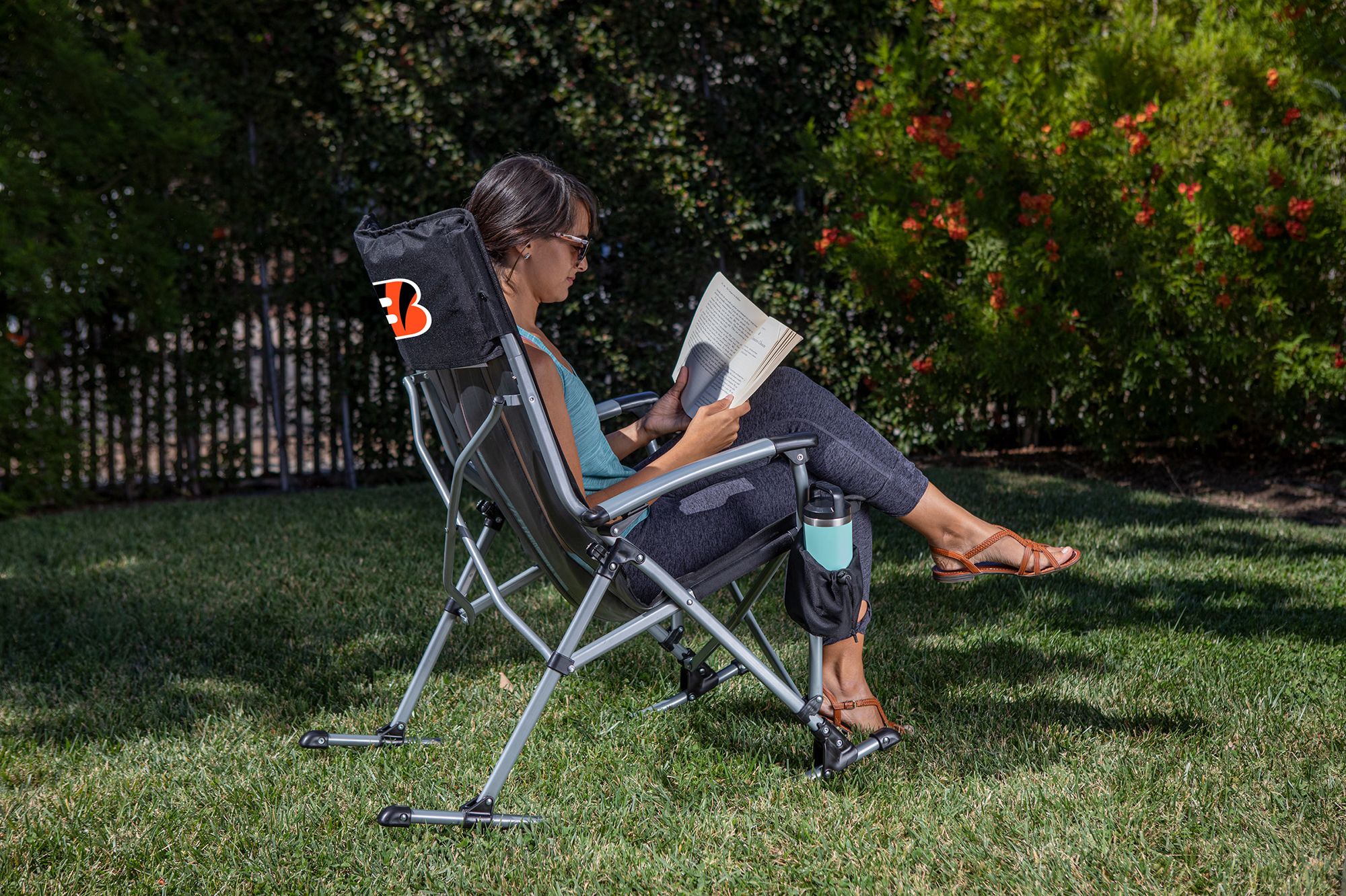Picnic Time Cincinnati Bengals Rocking Camp Chair product image