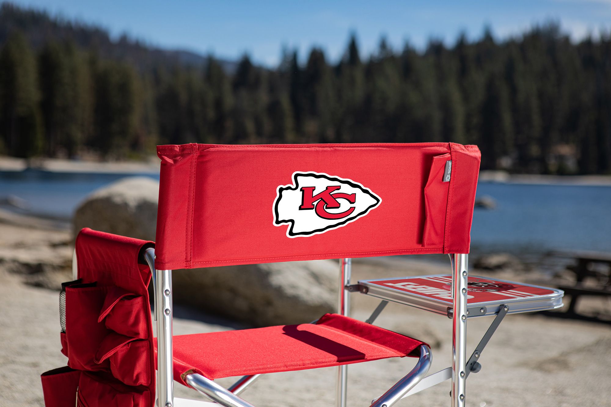 Picnic Time Kansas City Chiefs Red Chair with Table