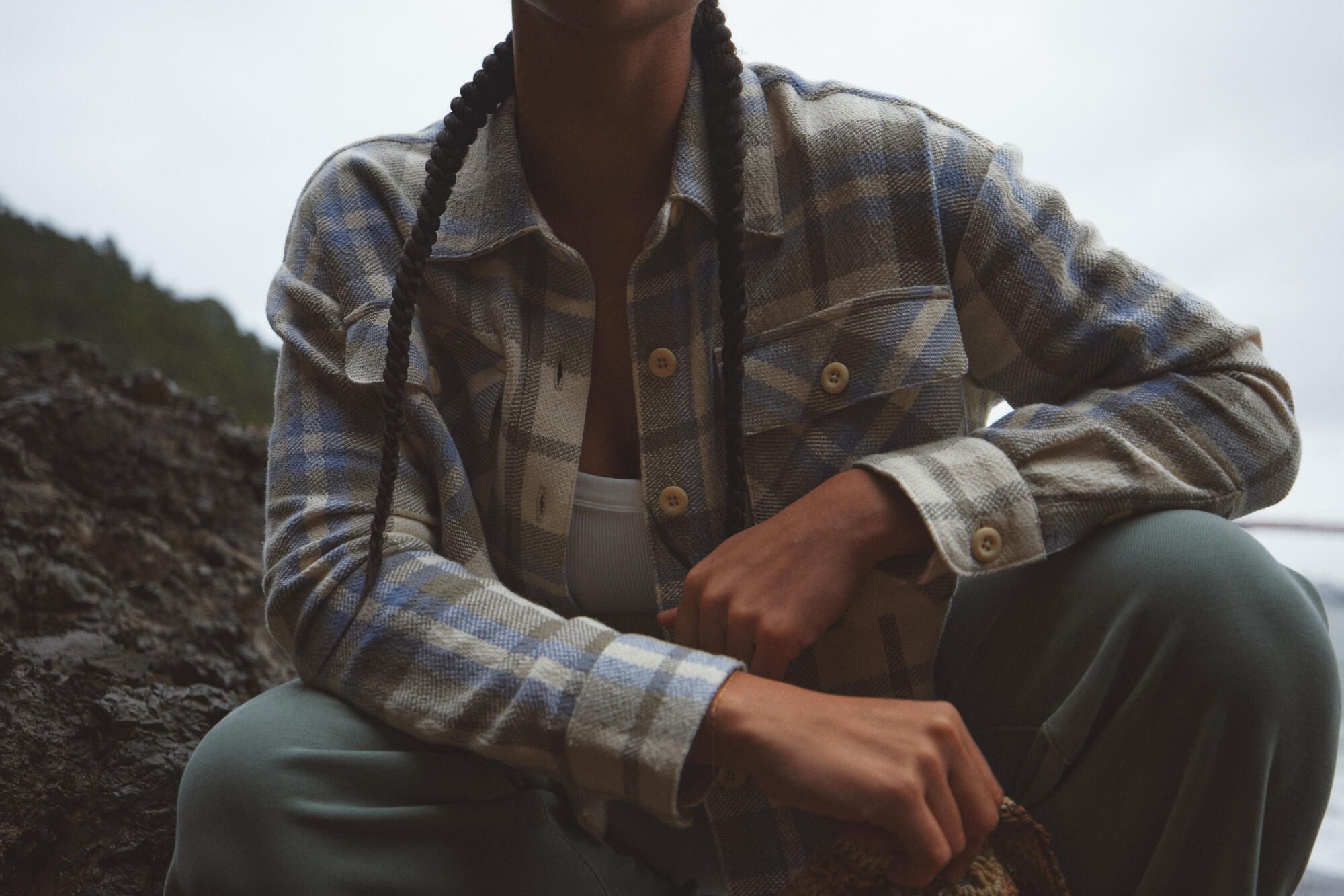 Faherty Women's Long Sleeve Surf Flannel Shirt product image