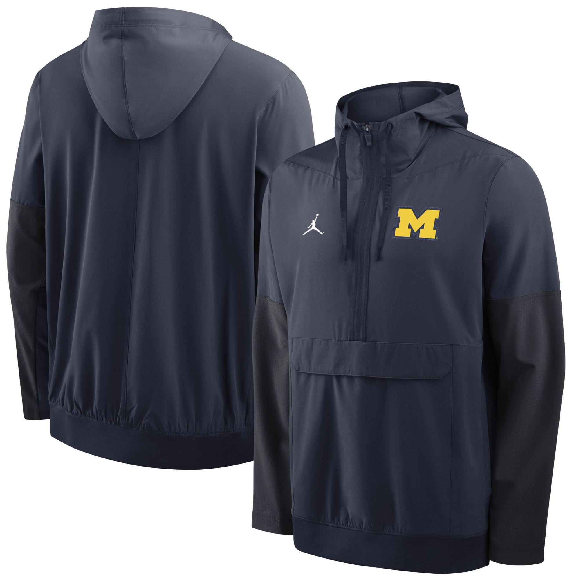 Jordan Men's Michigan Wolverines Navy Anorak Gameday Jacket product image