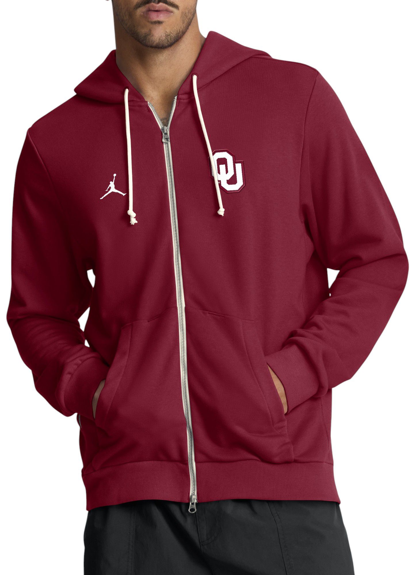 Jordan Men's Oklahoma Sooners Team Crimson Dri-FIT Sideline Full-Zip Hoodie product image
