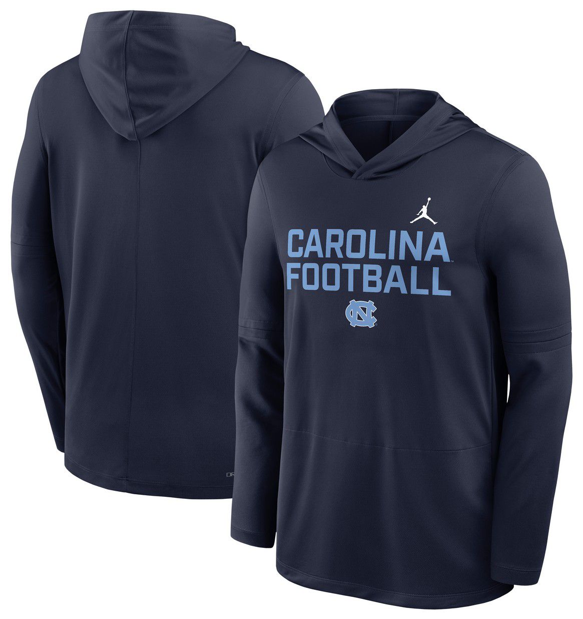 Jordan Men's North Carolina Tar Heels Navy Dri-FIT Long Sleeve Hoodie T-Shirt product image