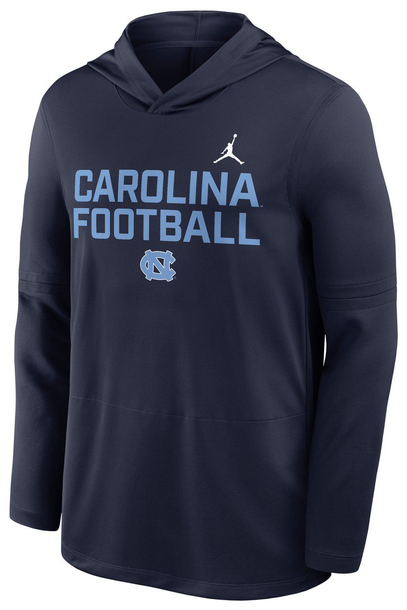 Jordan Men's North Carolina Tar Heels Navy Dri-FIT Long Sleeve Hoodie T-Shirt product image