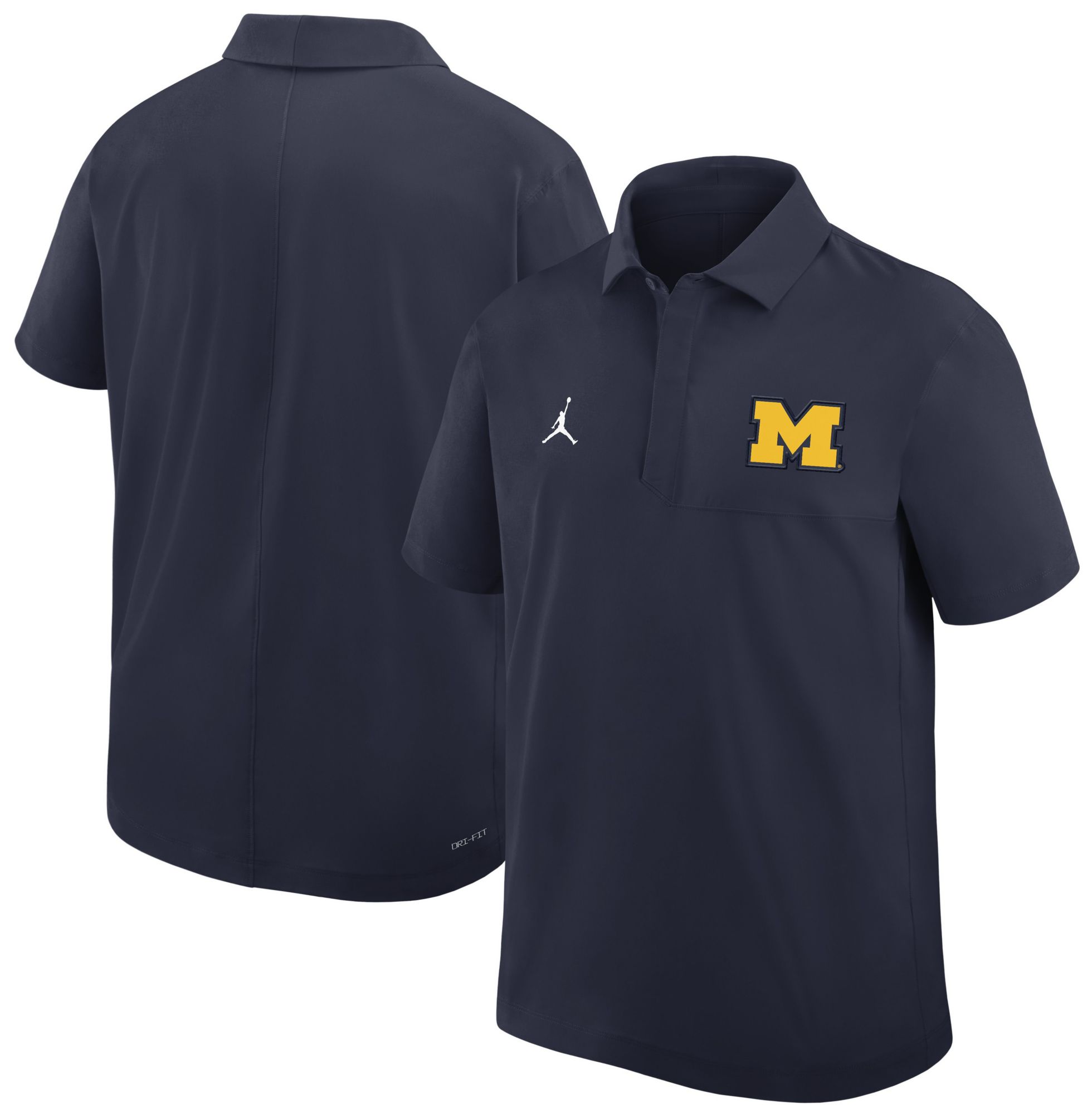 Jordan Men's Michigan Wolverines Navy Cotton Football Helmet Short Sleeve T-Shirt product image