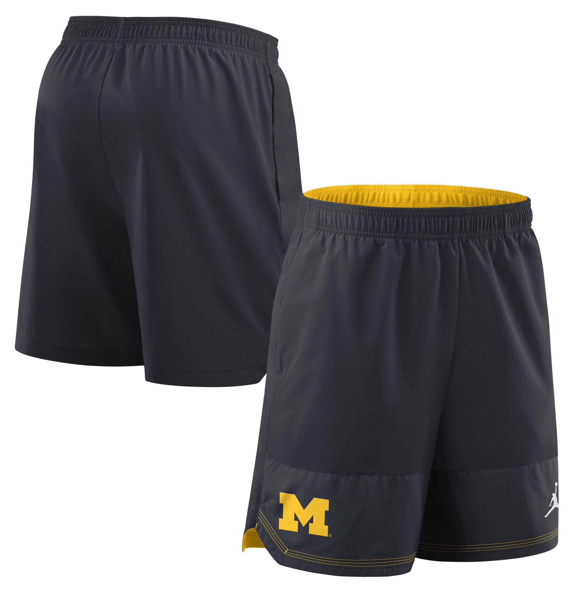 Jordan Men's Michigan Wolverines Blue Dri-Fit Woven Shorts product image