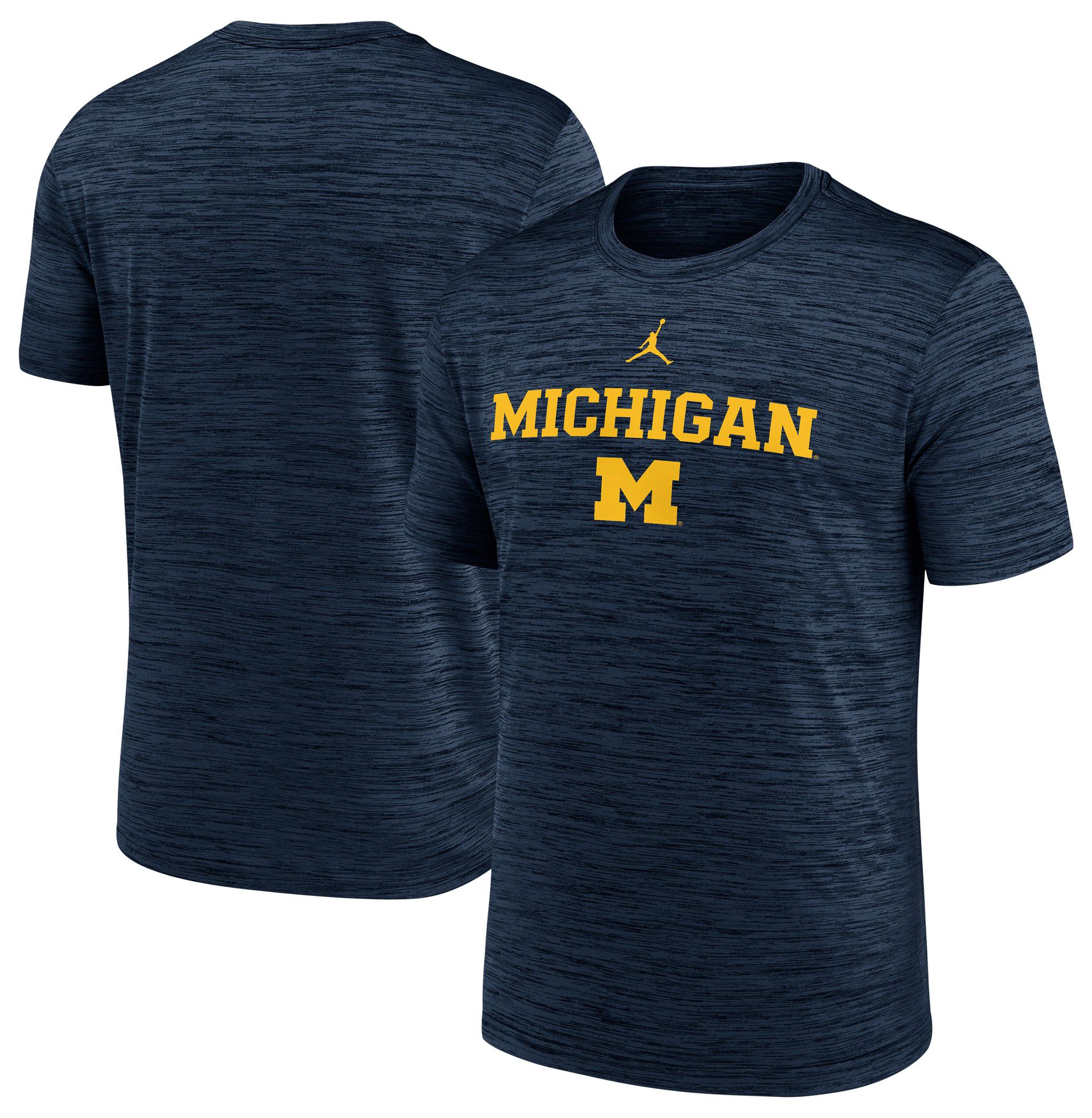 Jordan Men's Michigan Wolverines Navy Velocity T-Shirt product image