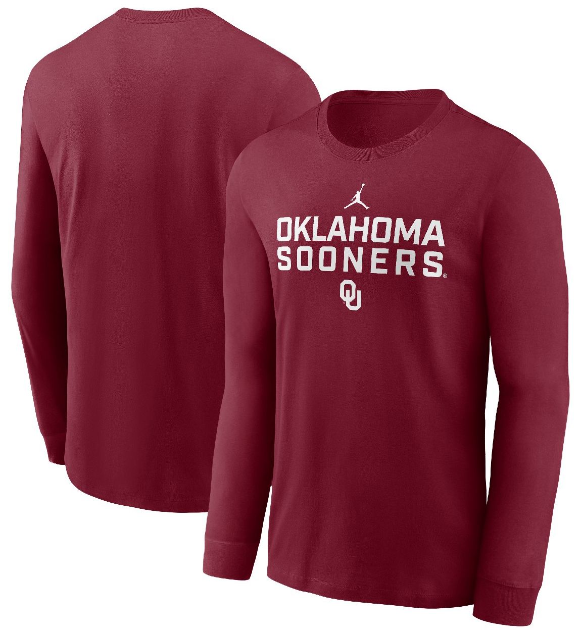 Jordan Men's Oklahoma Sooners Team Issued Dri-FIT Crimson Long Sleeve T-Shirt product image