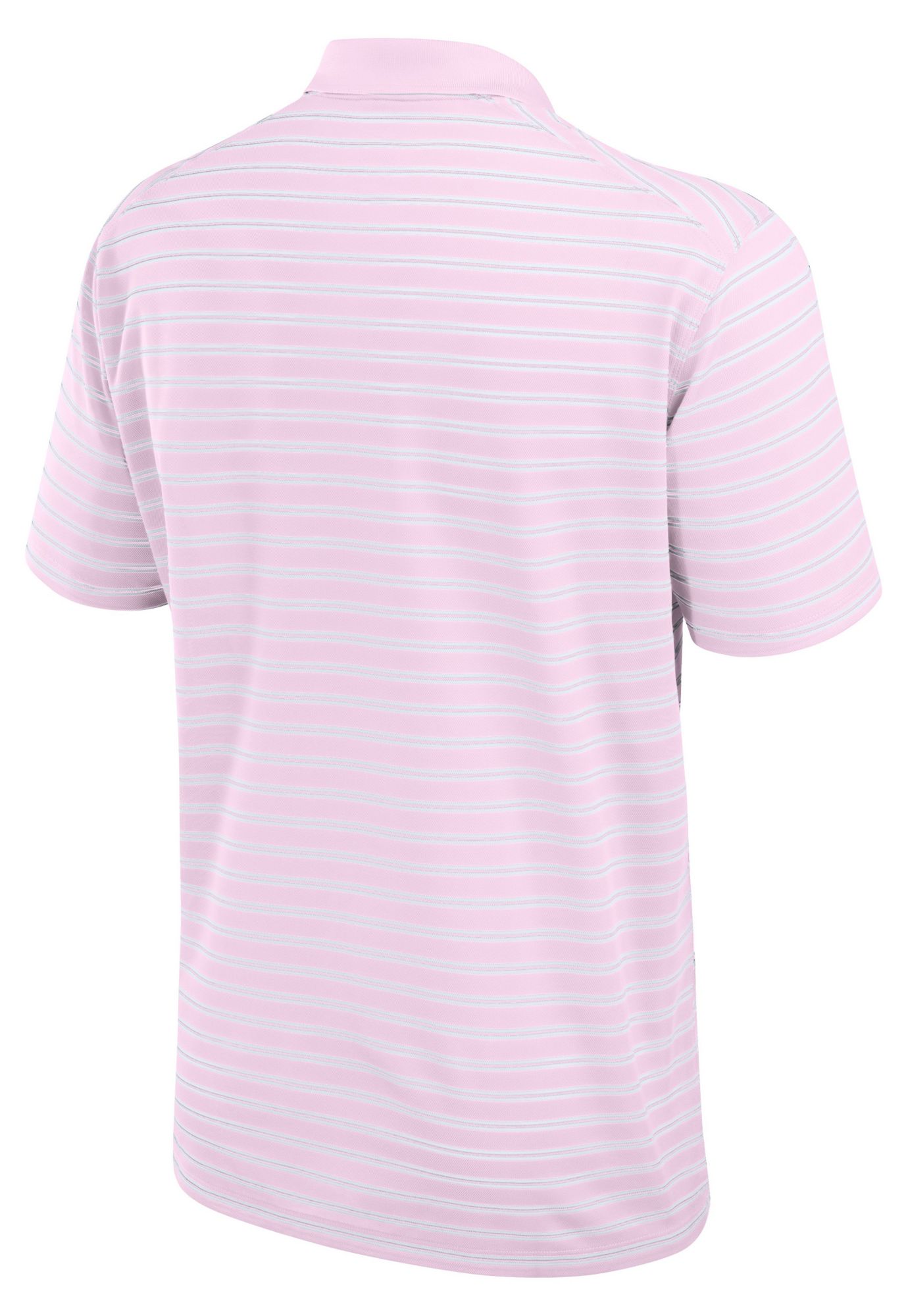 Jordan Men's Michigan Wolverines Pink Country Club Striped Polo product image