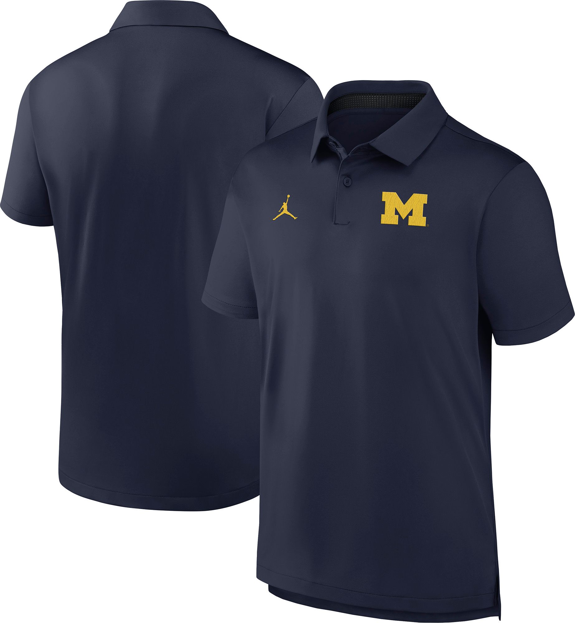 Jordan Men's Michigan Wolverines College Navy Tour Polo product image