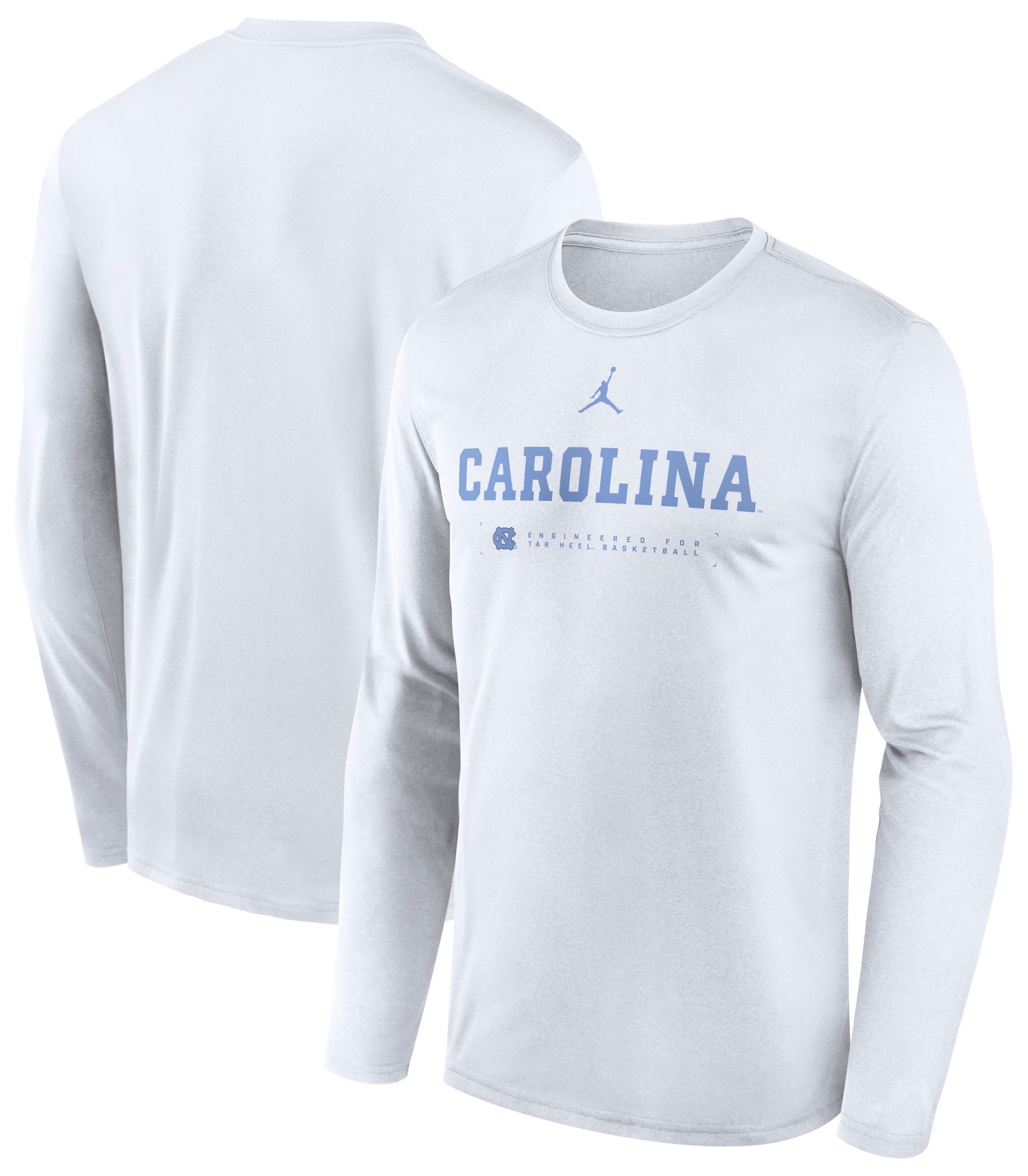 Jordan Men's North Carolina Tar Heels White Dri-FIT Shoot Long Sleeve T-Shirt product image