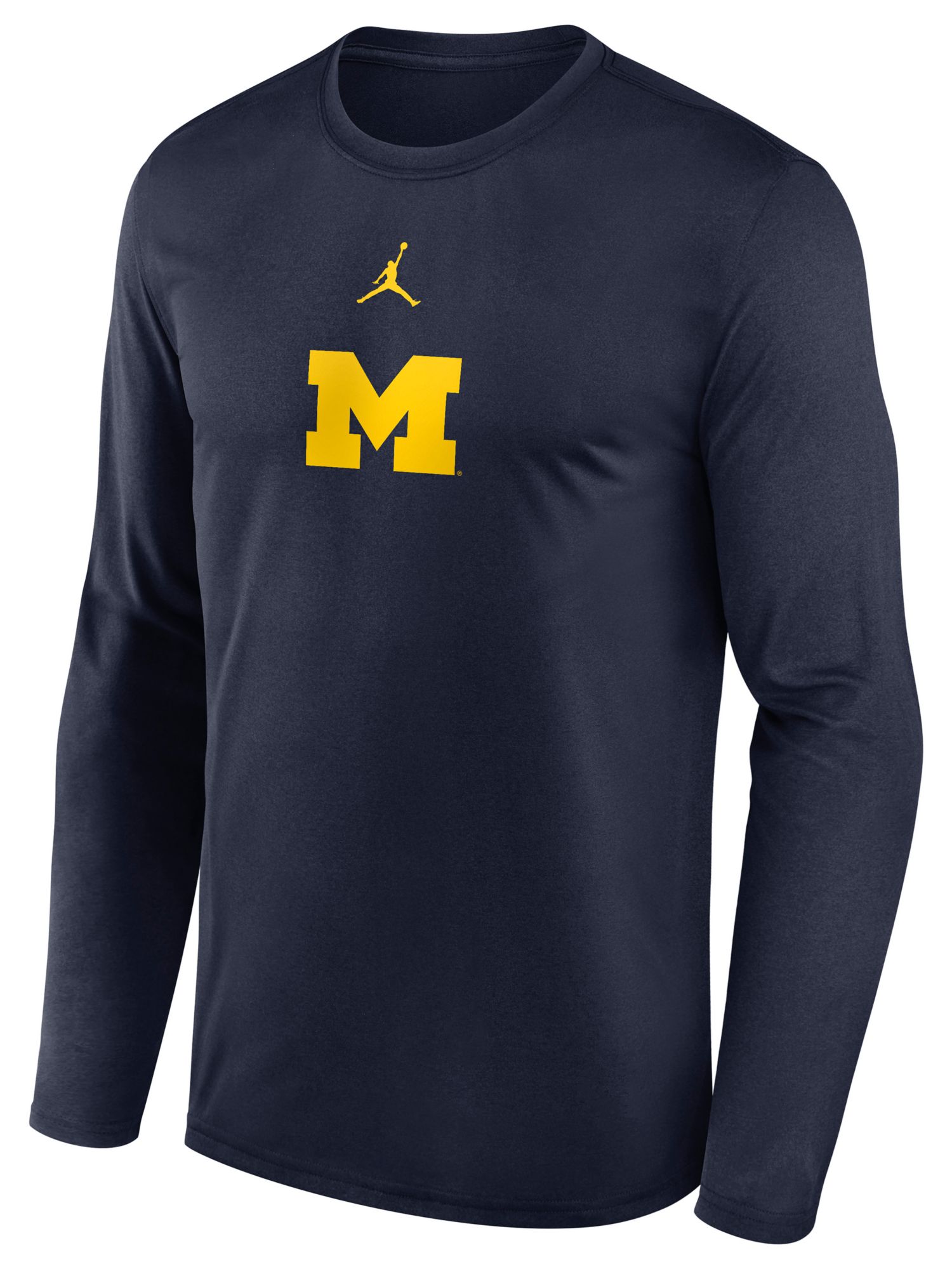 Jordan Men's Michigan Wolverines Blue DriFIT Basketball Shooter Long