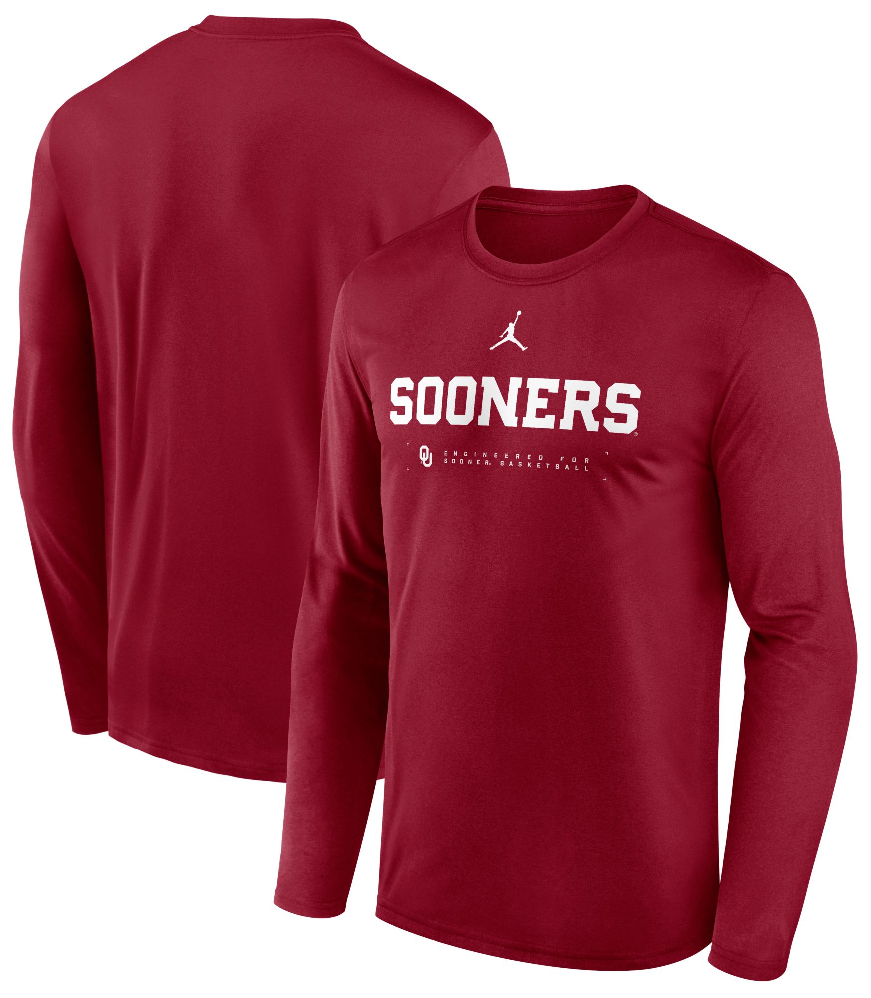Jordan Men's Oklahoma Sooners Team Crimson Dri-FIT Shoot Long Sleeve T-Shirt product image