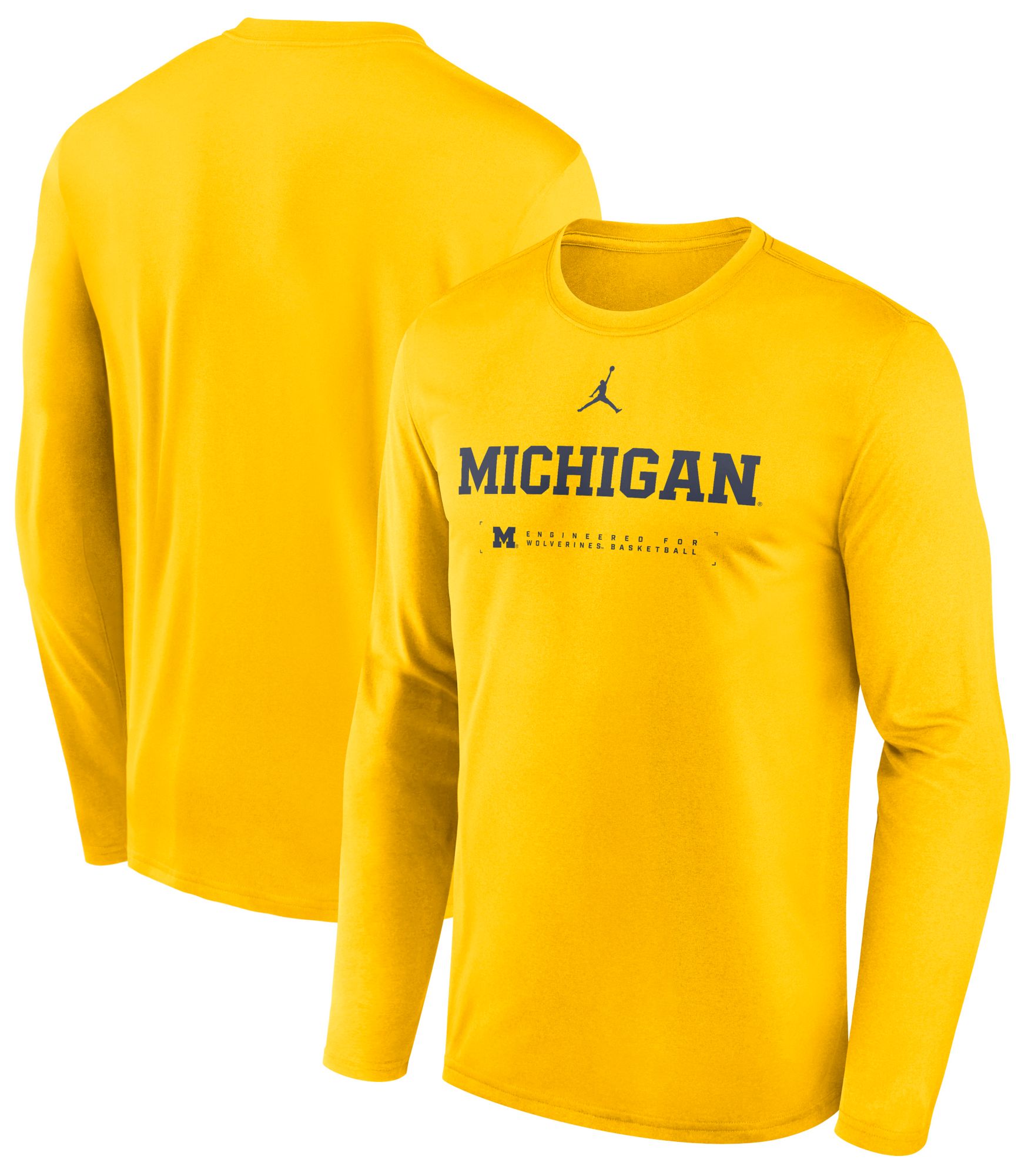 Jordan Men's Michigan Wolverines Amarillo Dri-FIT Shoot Long Sleeve T-Shirt product image