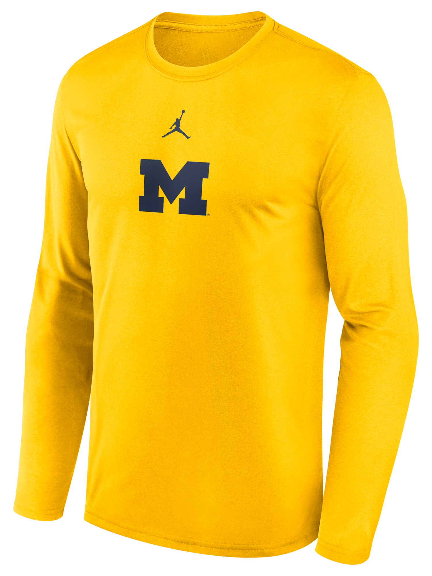 Jordan Men's Michigan Wolverines Maize DriFIT Basketball Shooter Long