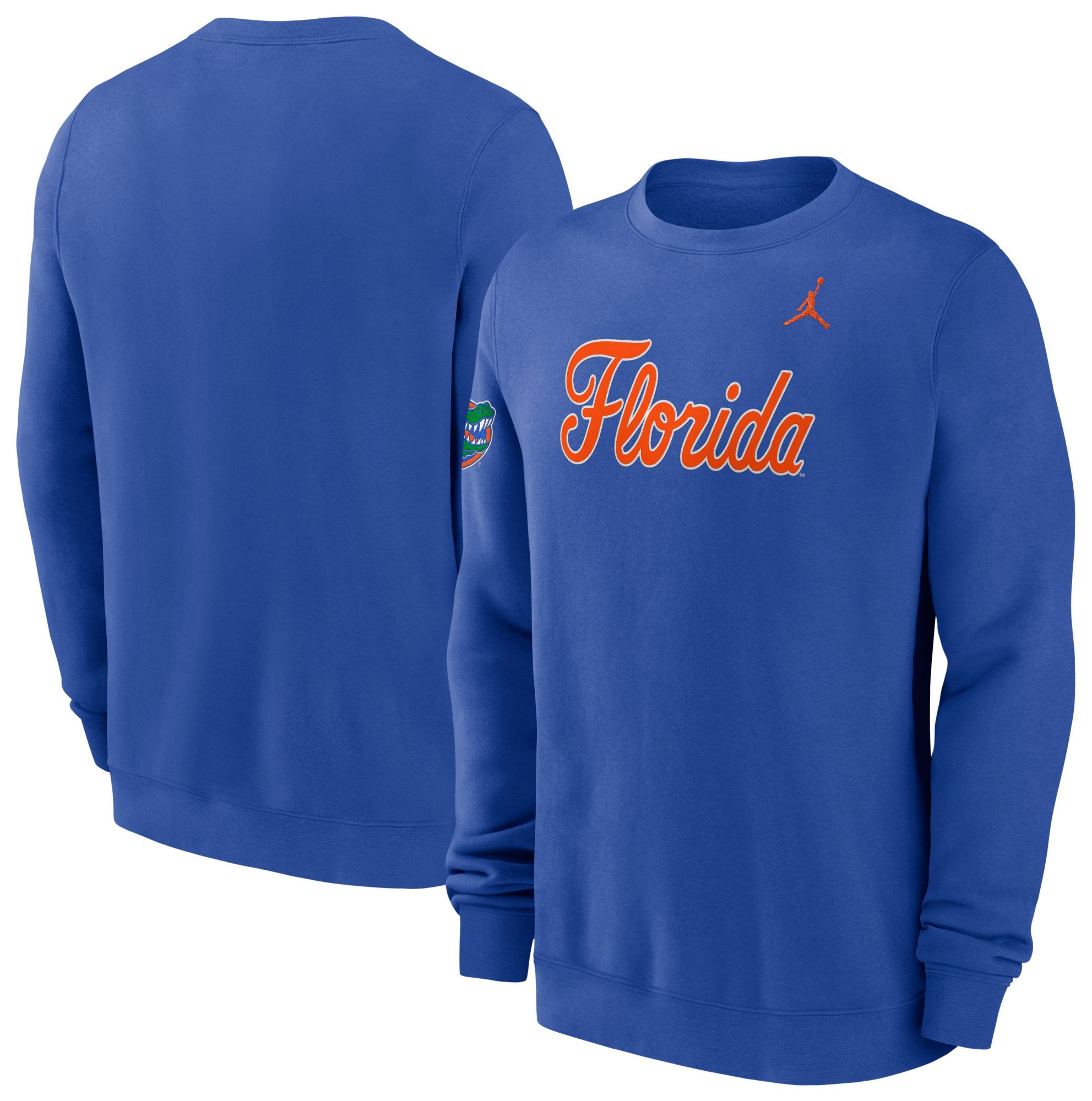 Jordan Men's Florida Gators Game Royal Fleece Club Crewneck Sweatshirt product image