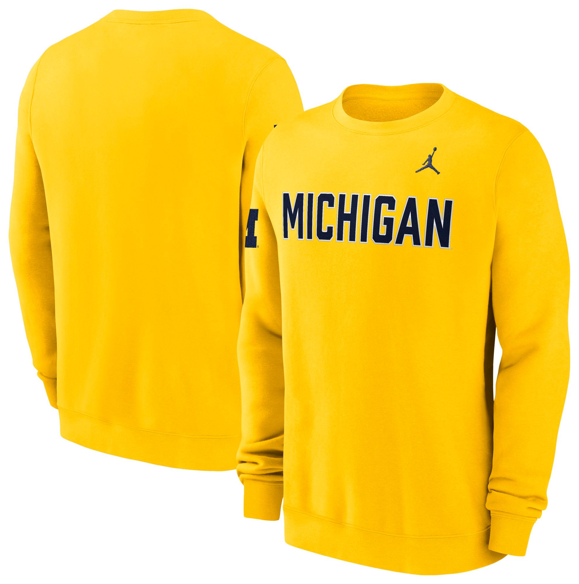 Jordan Men's Michigan Wolverines Amarillo Club Fleece Crewneck Sweatshirt product image