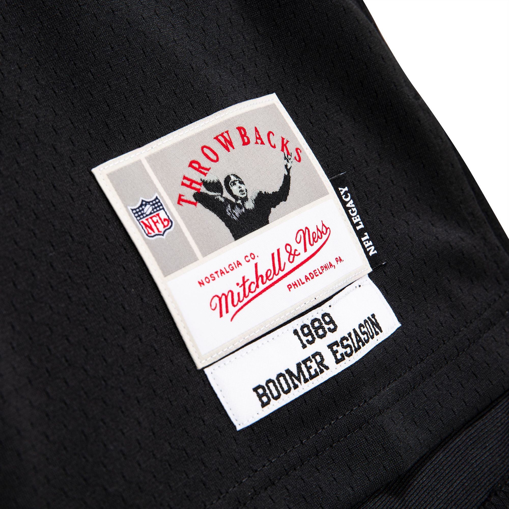 Mitchell & Ness Men's Cincinnati Bengals Boomer Esiason #7 1989 Black Throwback Jersey product image