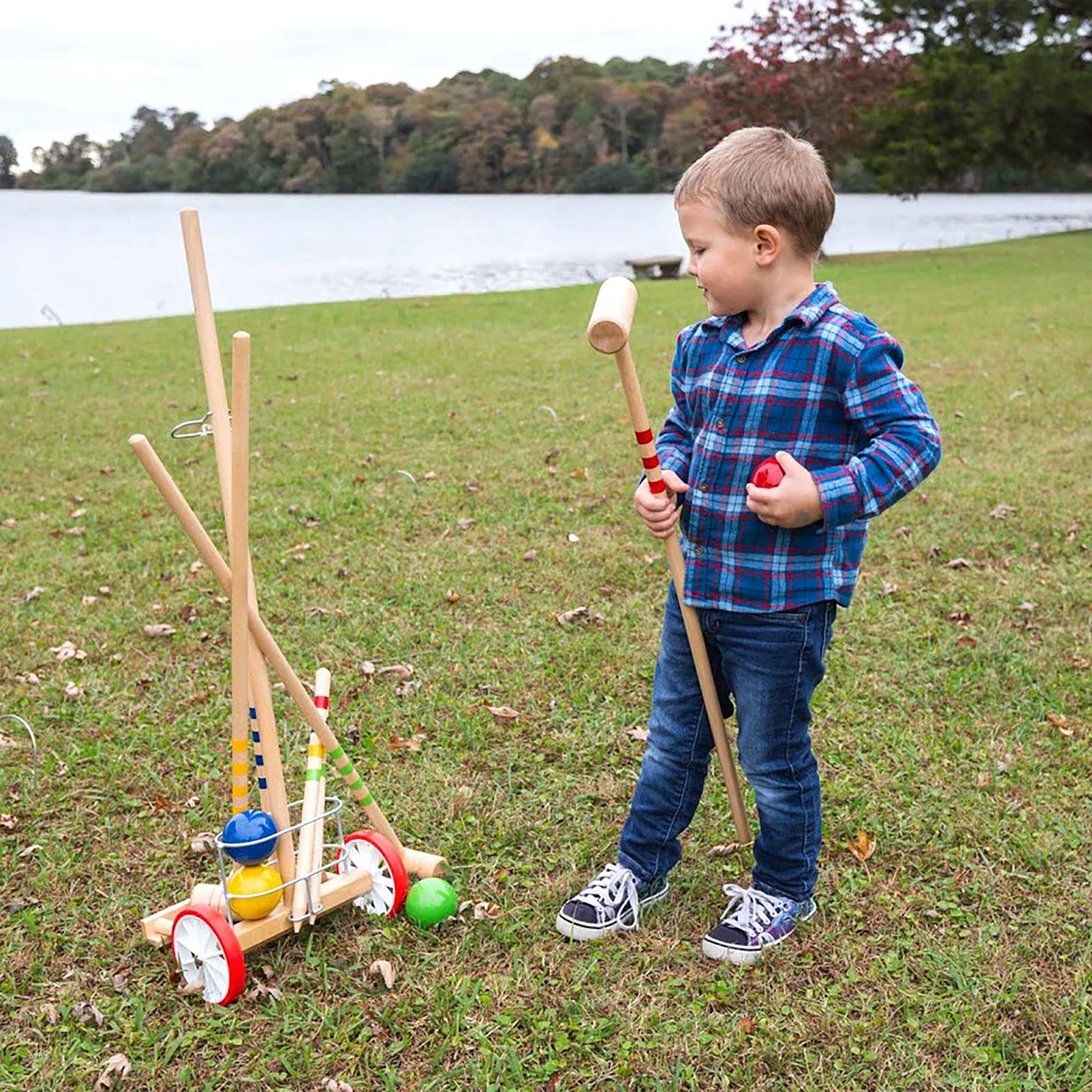 Kettler 4-Player Croquet Set with Trolley product image