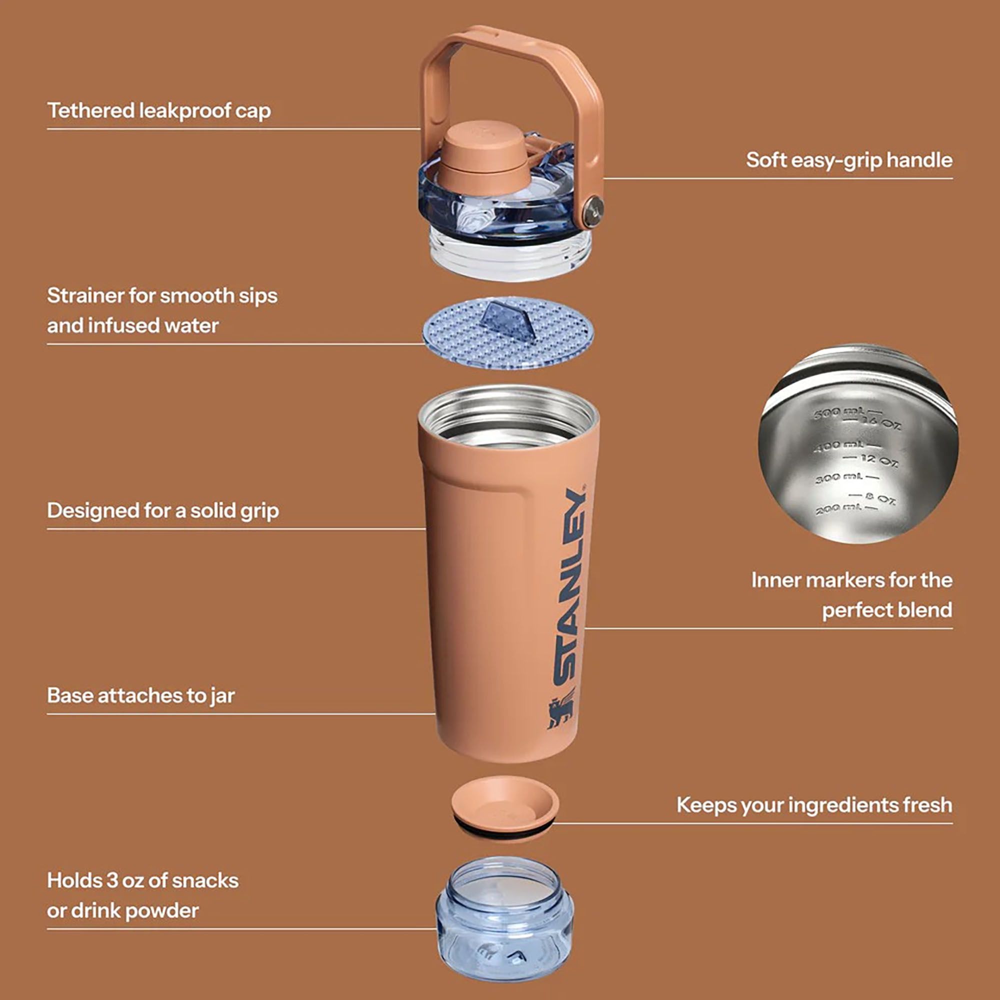 Stanley 20 oz. Vitalize Shaker Bottle product image