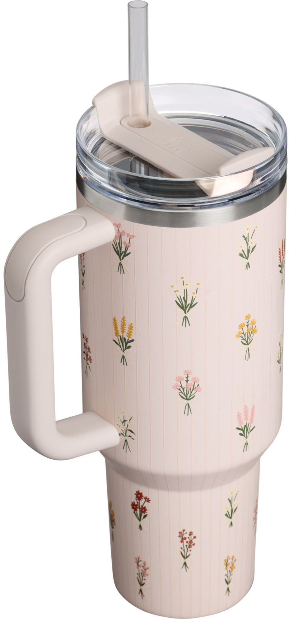 Stanley 40 oz. Quencher H2.0 FlowState Tumbler - Rose Quartz Bouquets product image