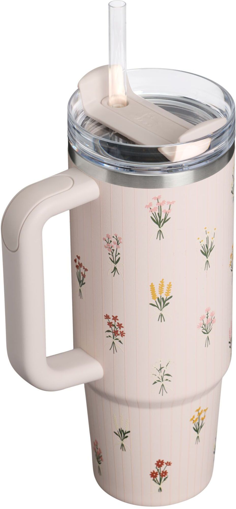 Stanley 30 oz. Quencher H2.0 FlowState Tumbler - Rose Quartz Bouquets product image