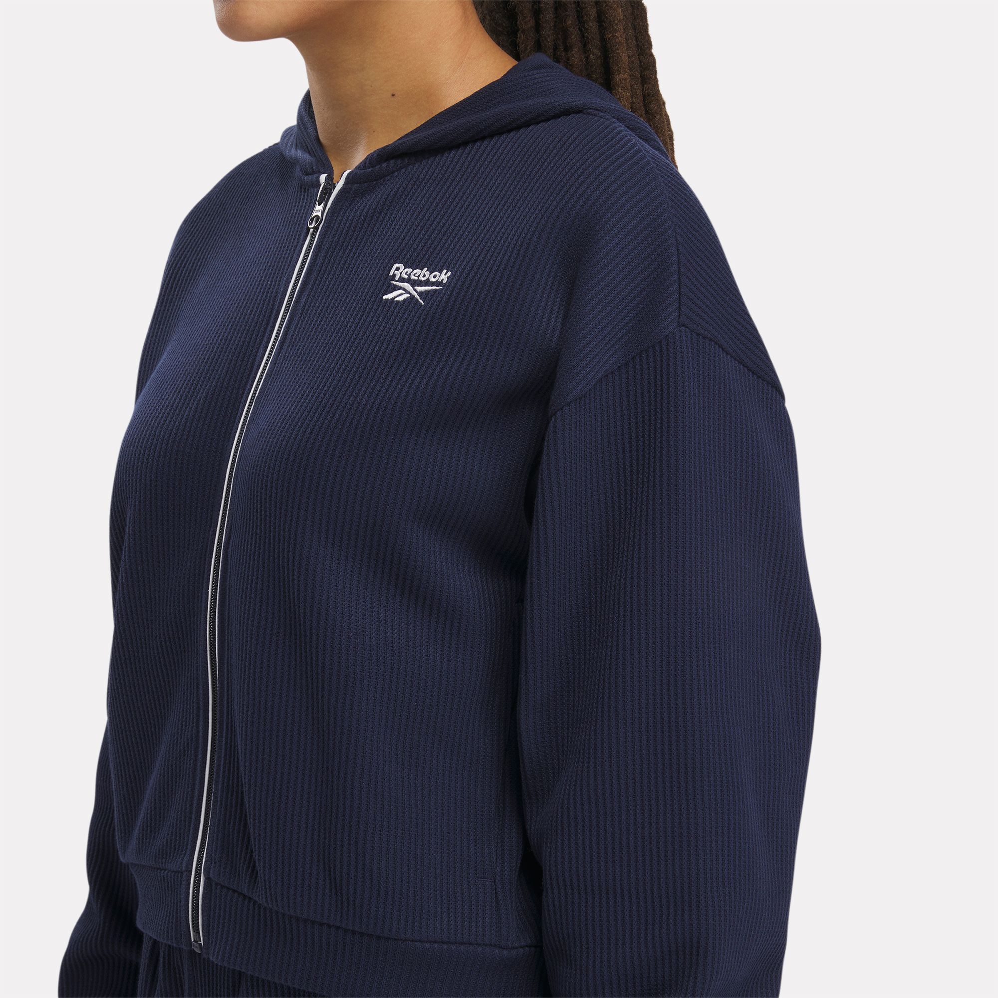 Reebok Women's RIE Waffle Full-Zip Hoodie