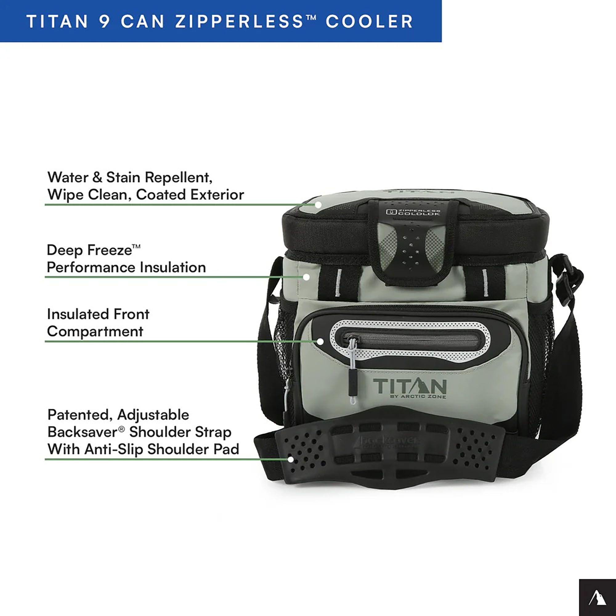 Titan by Arctic Zone 9 Can Zipperless HardBody Cooler product image
