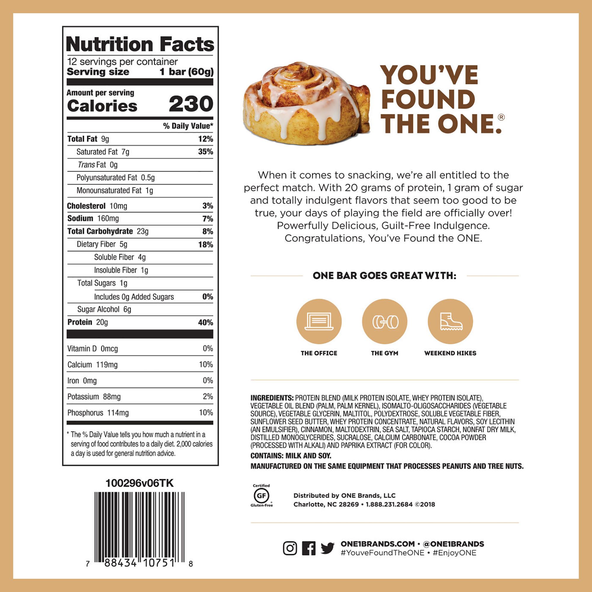 OhYeah! ONE Bar - Cinnamon Roll product image