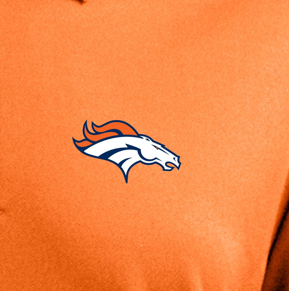 Antigua Men's Denver Broncos Pique Xtra-Lite Orange Polo product image