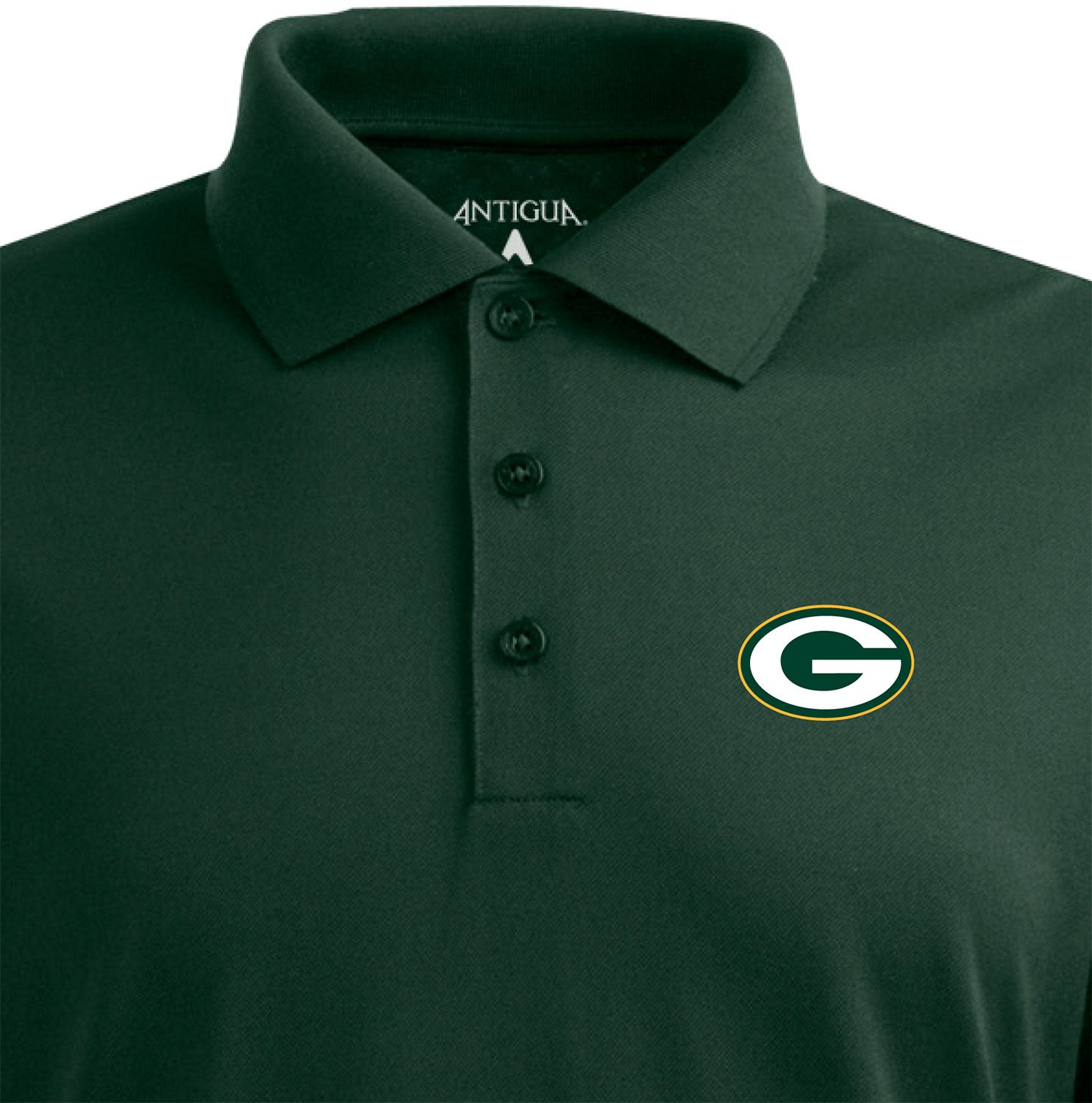 Antigua Men's Green Bay Packers Pique Xtra-Lite Green Polo product image