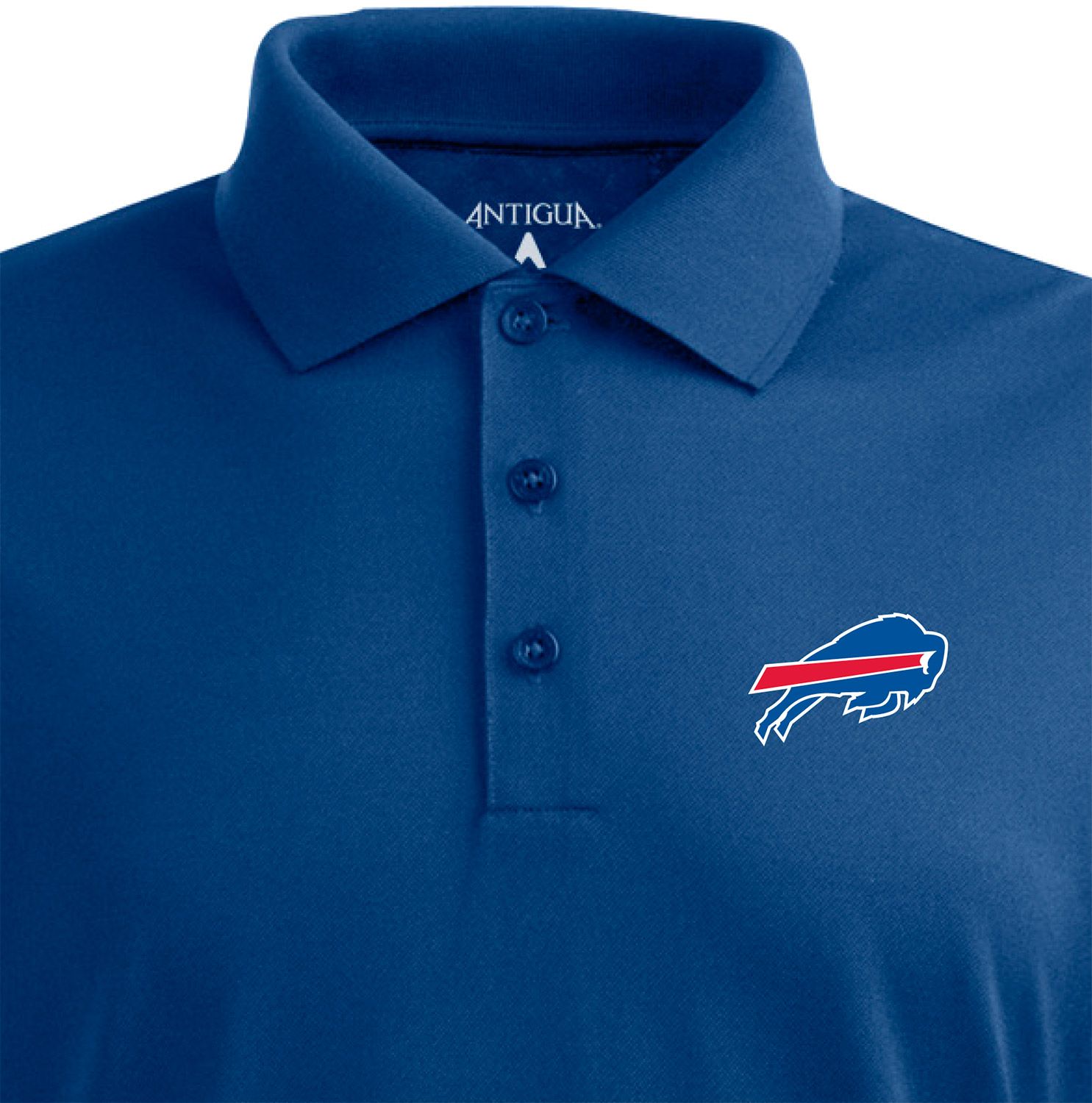 Antigua Men's Buffalo Bills Pique Xtra-Lite Dark Royal Polo product image