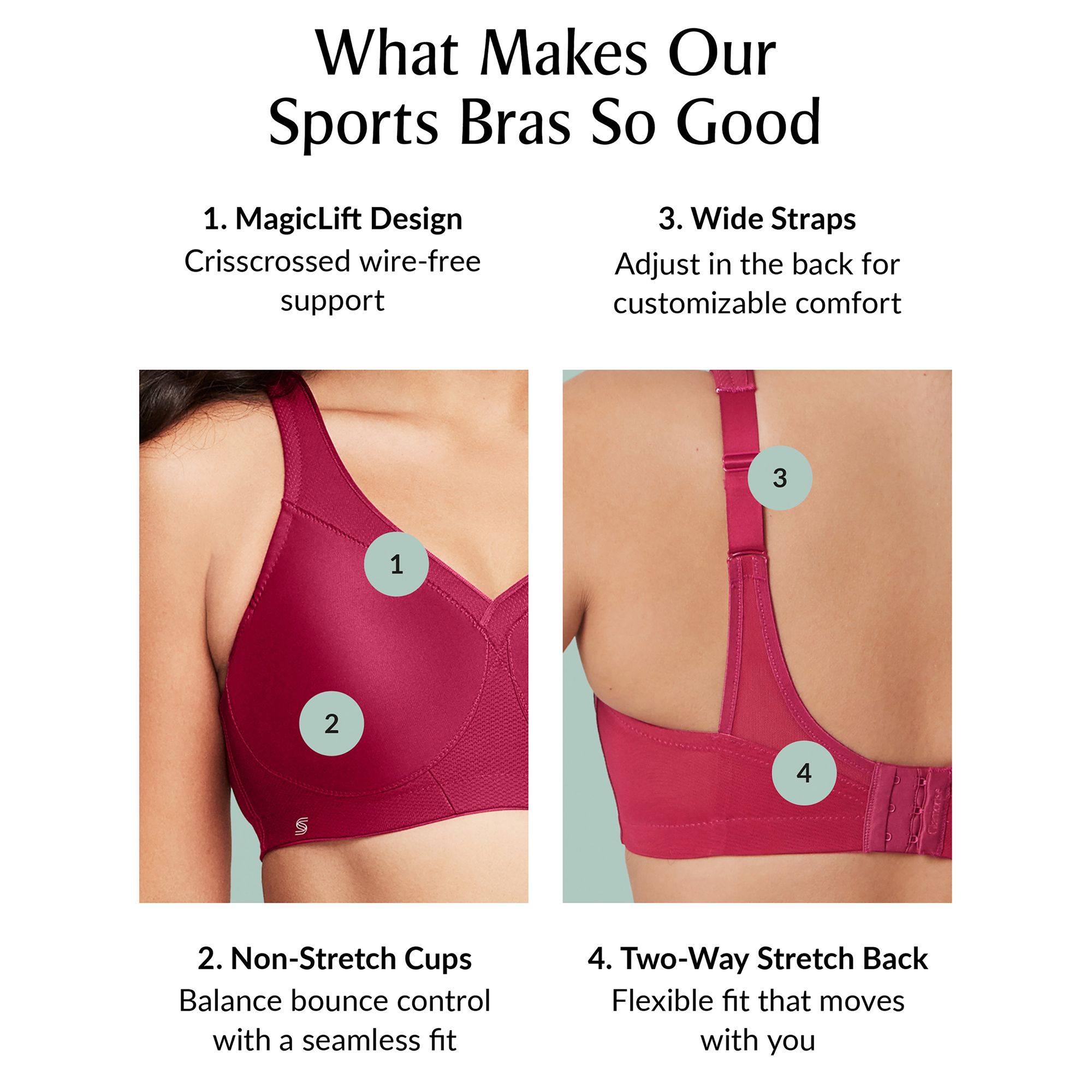 Glamorise Women's MagicLift Seamless High Support Sports Bra product image