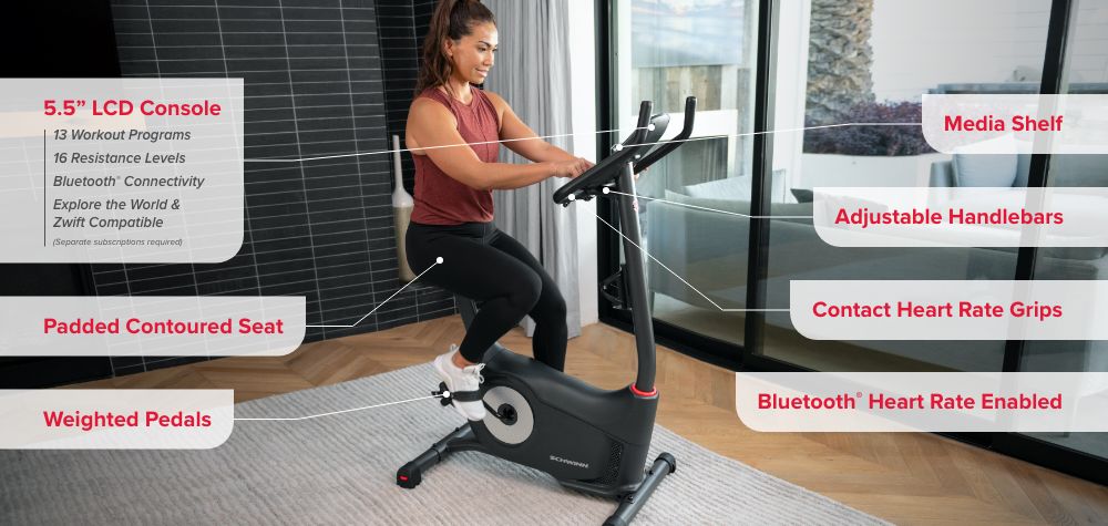 Dick's Sporting Goods Schwinn 130 Upright Exercise Bike | Hamilton Place