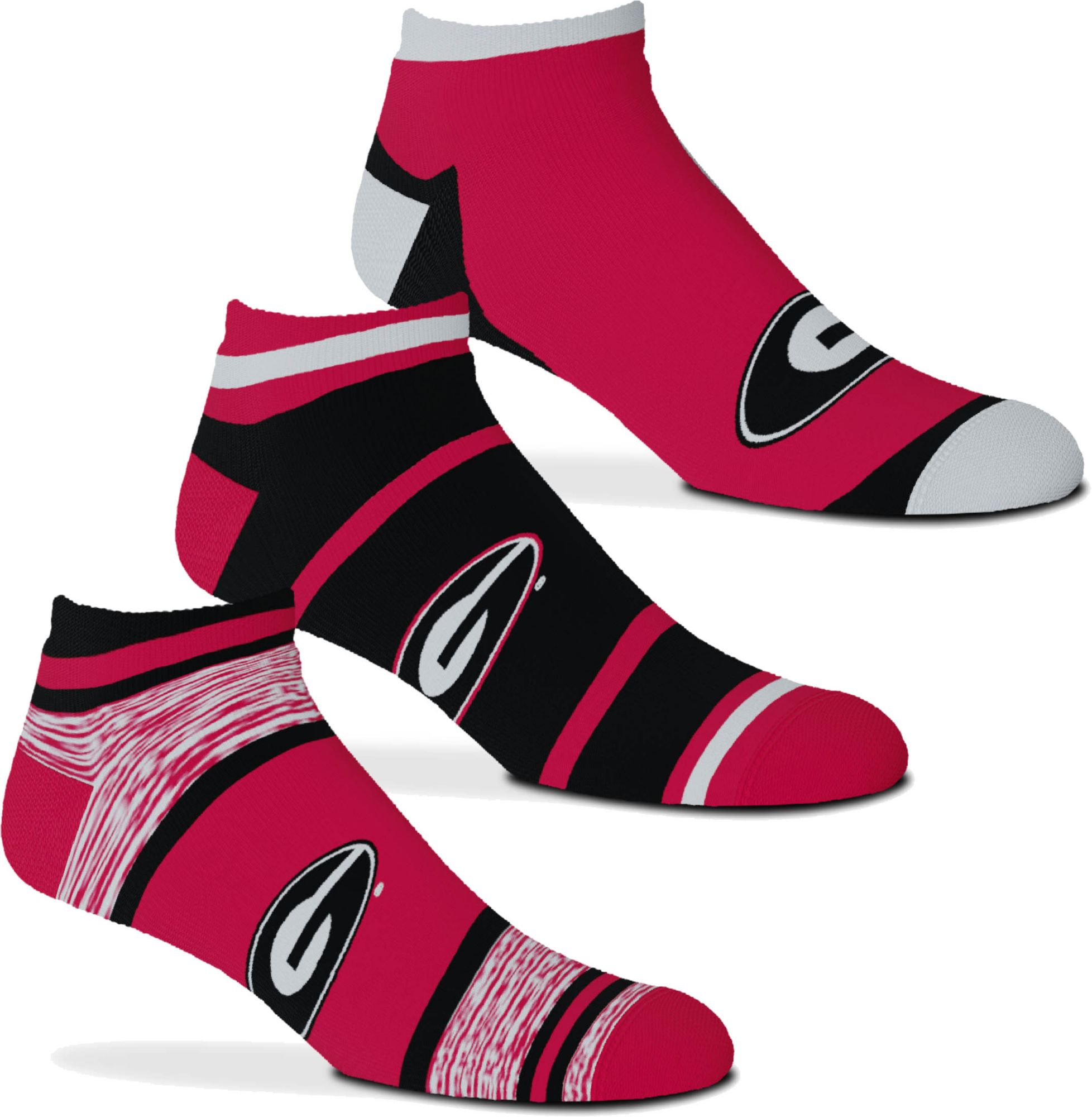 For Bare Feet Georgia Bulldogs 3 Pack Socks product image
