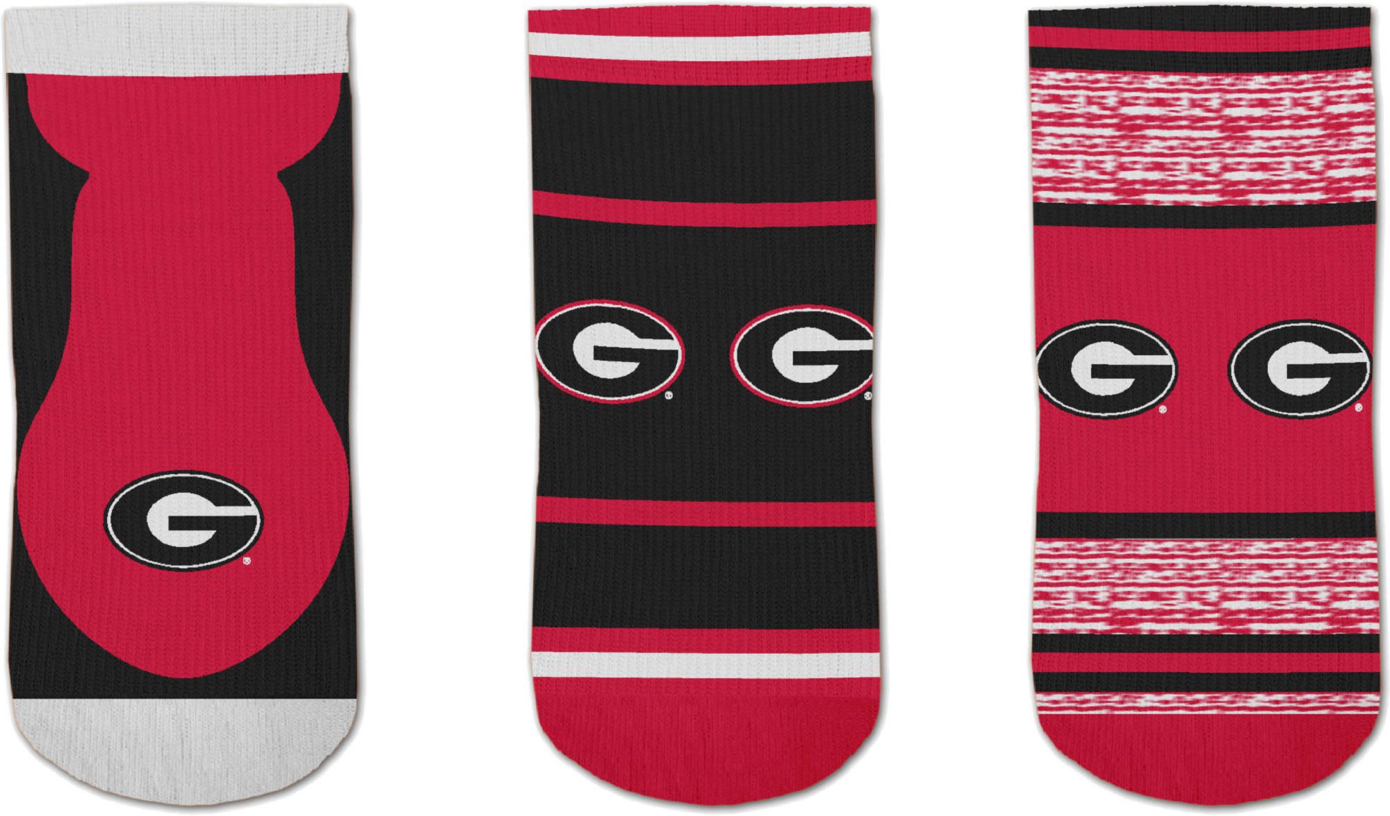For Bare Feet Georgia Bulldogs 3 Pack Socks product image