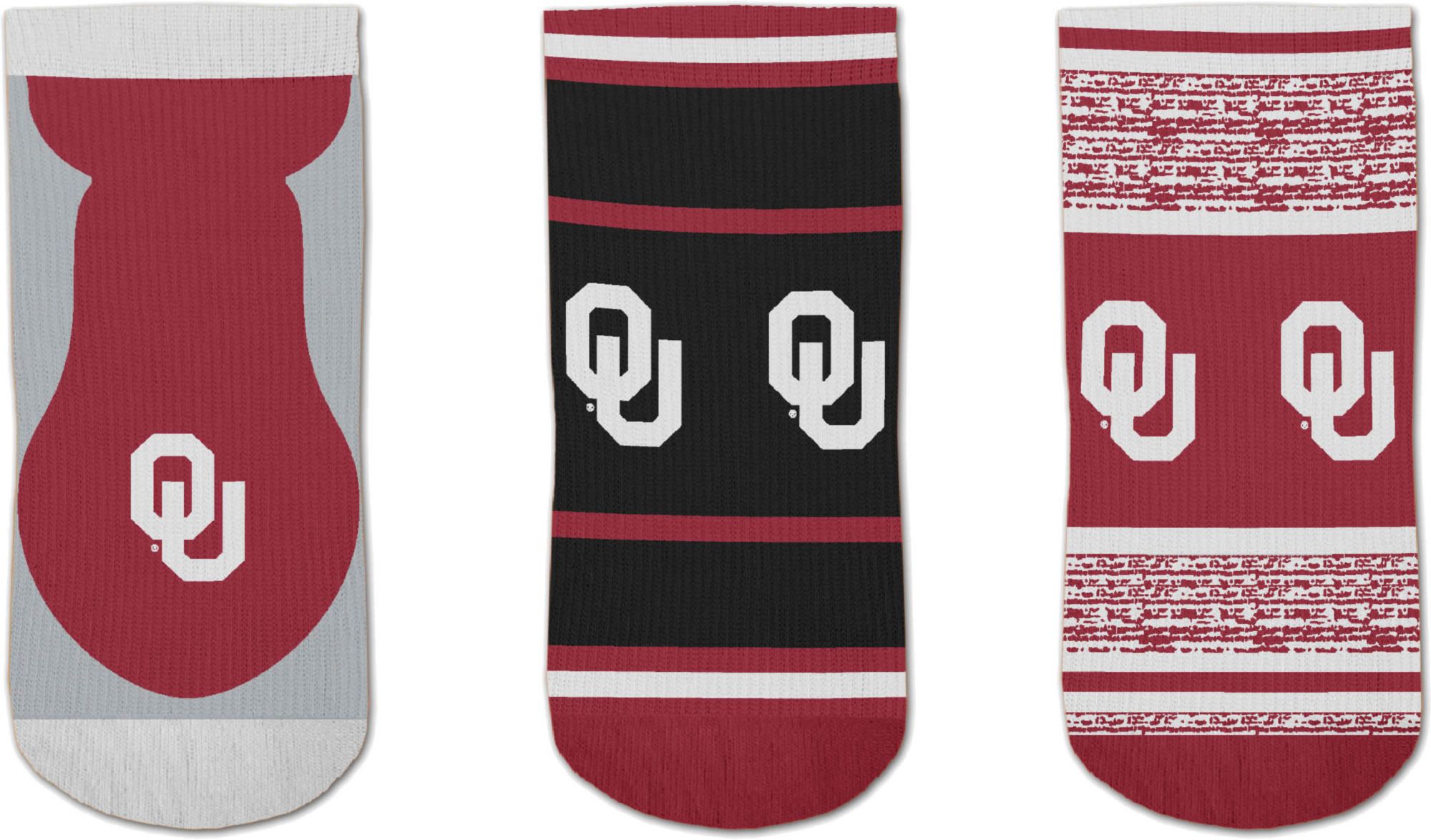 For Bare Feet Oklahoma Sooners 3 Pack Socks product image