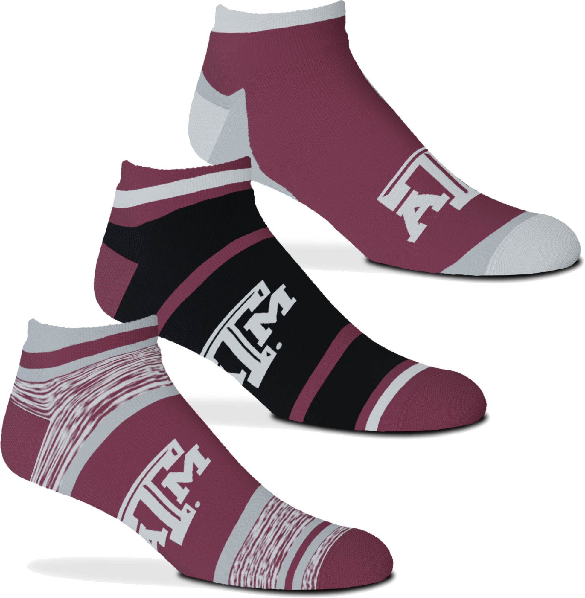 For Bare Feet Texas A&M Aggies 3 Pack Socks product image