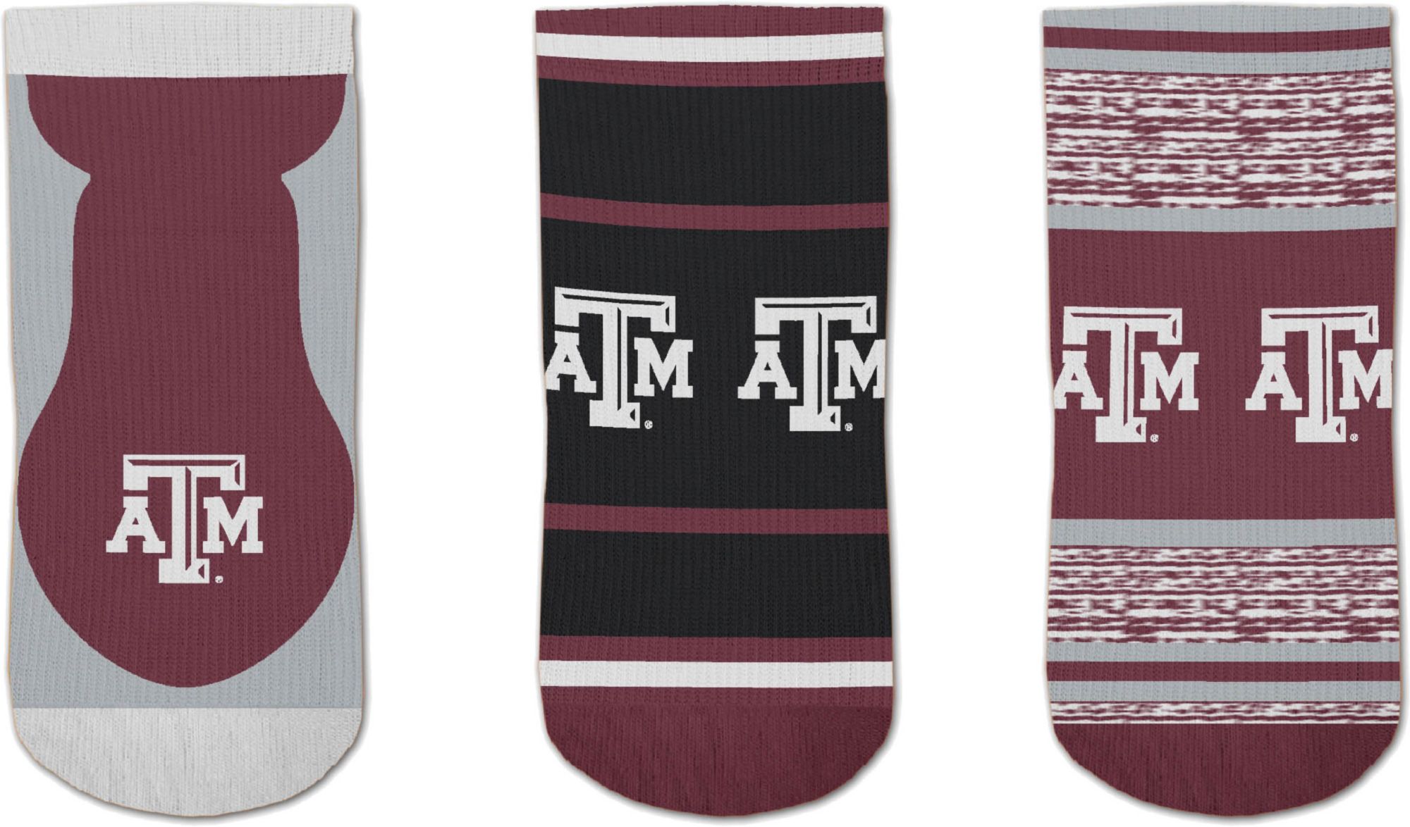 For Bare Feet Texas A&M Aggies 3 Pack Socks product image