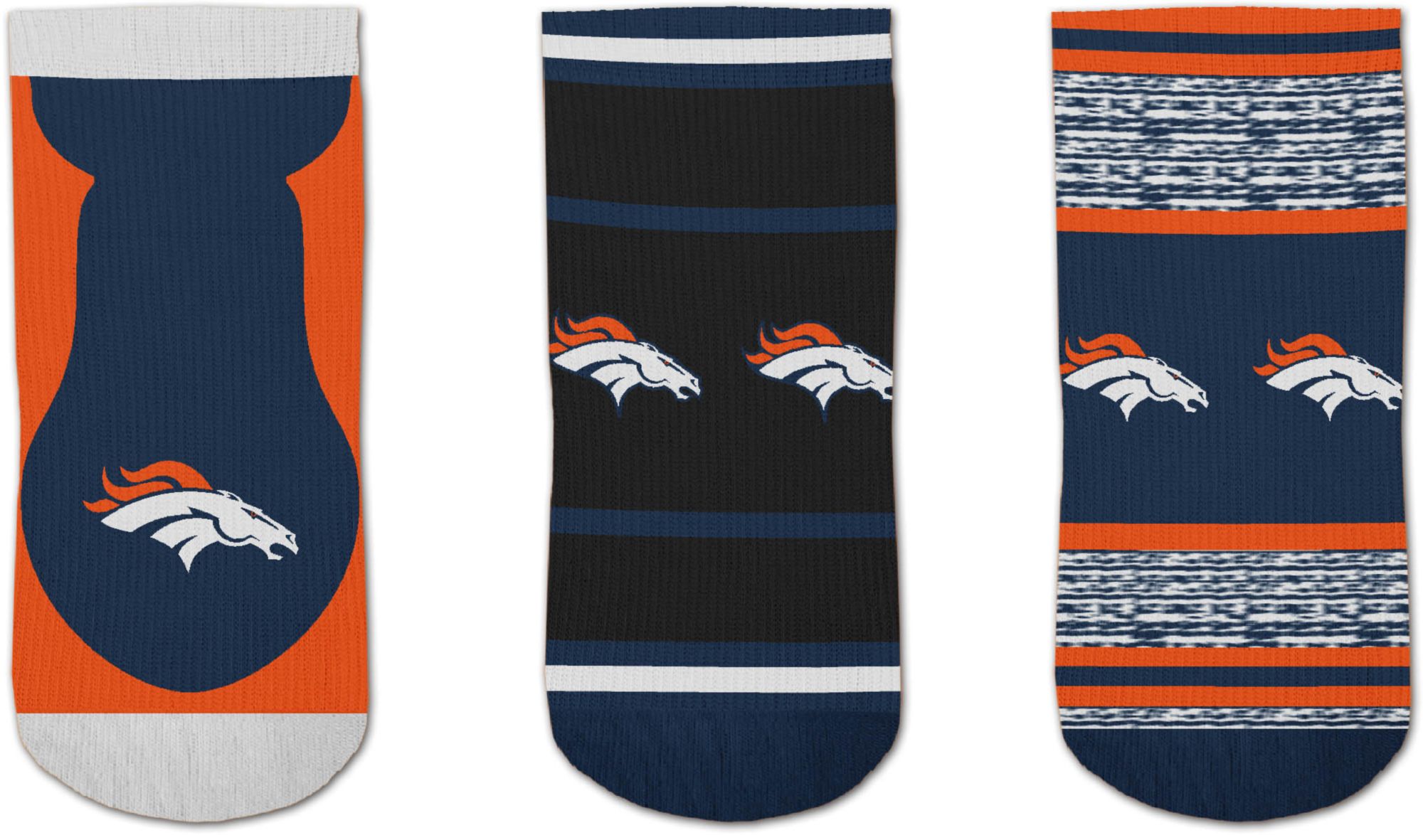 For Bare Feet Denver Broncos 3-Pack Socks product image