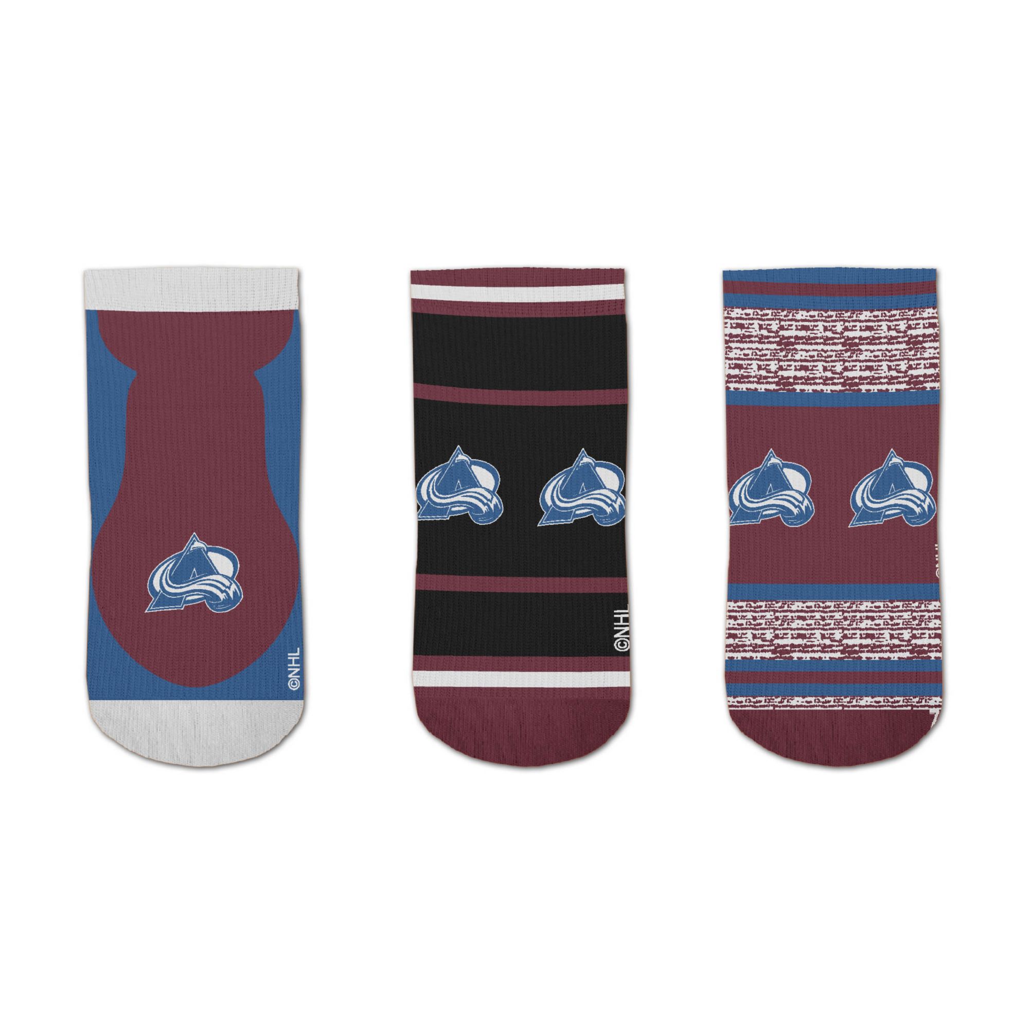 For Bare Feet Colorado Avalanche 3-Pack Socks product image