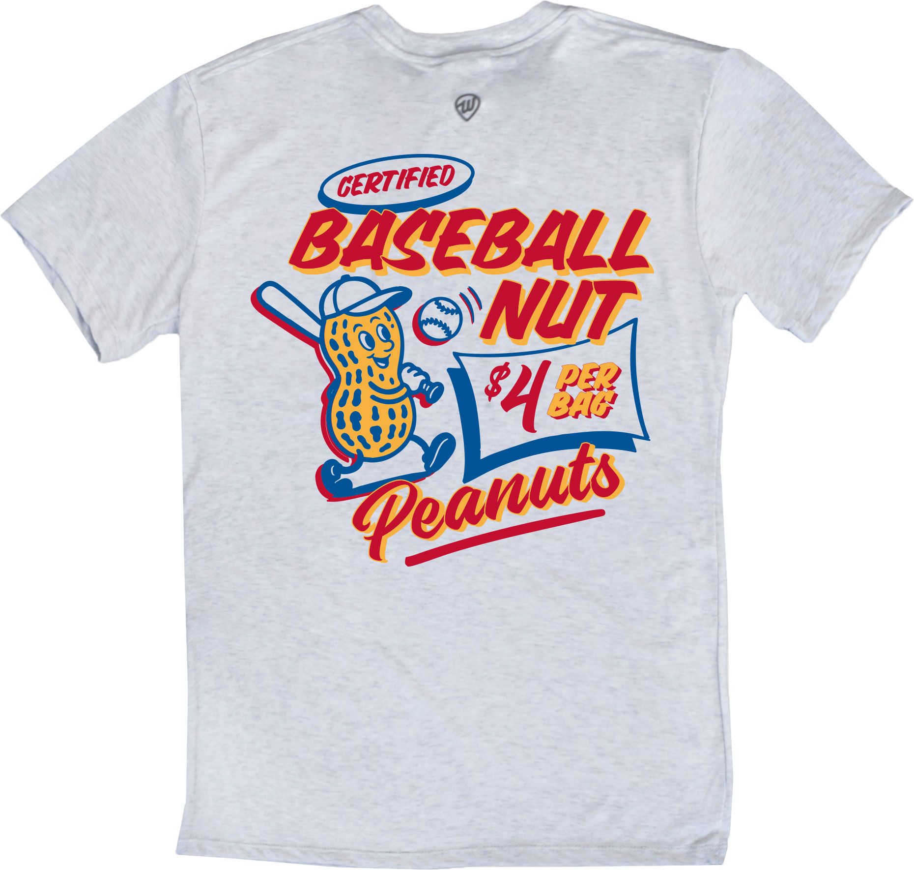 Where I'm From Adult Ash Baseball Nut 2-Hit T-Shirt product image