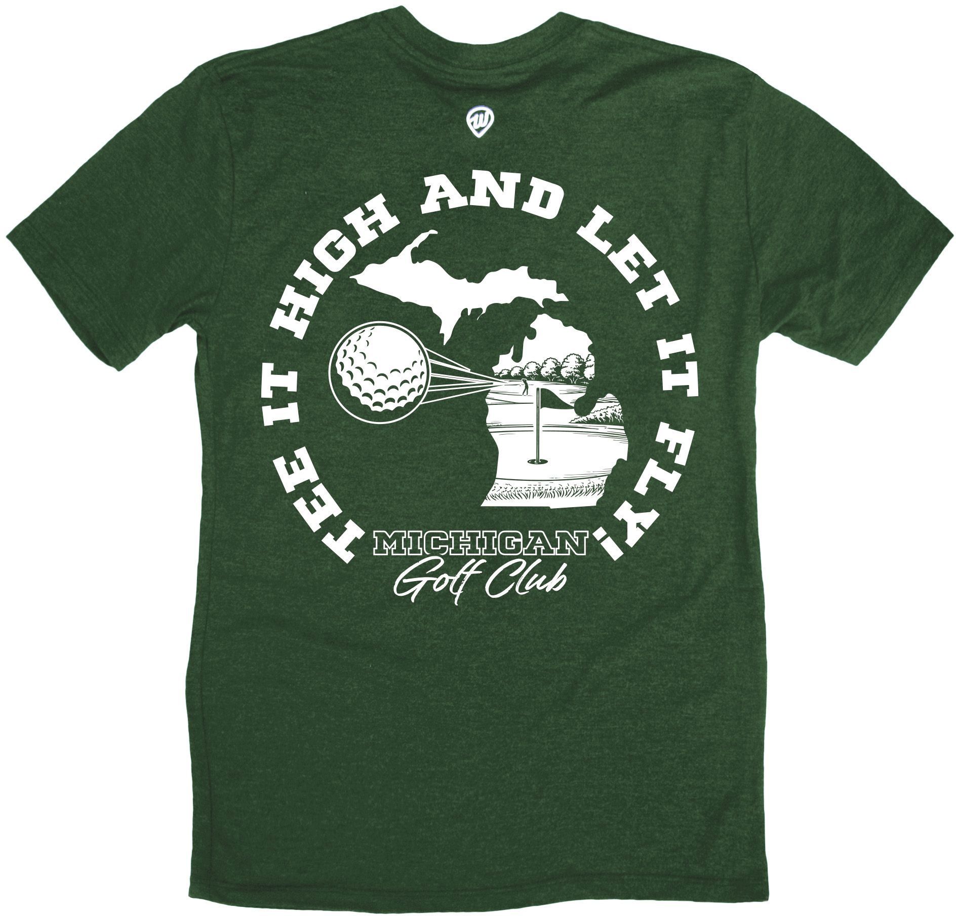 Where I'm From Adult Michigan Green Tee High 2 Hit T-Shirt product image